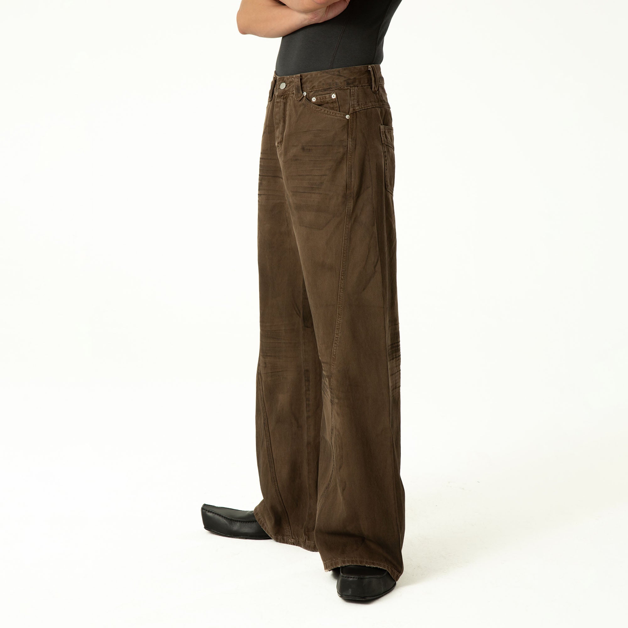 CLP Retro Panel Straight-Leg Jeans, premium urban and streetwear designers apparel on PROJECTISR.com, CLP