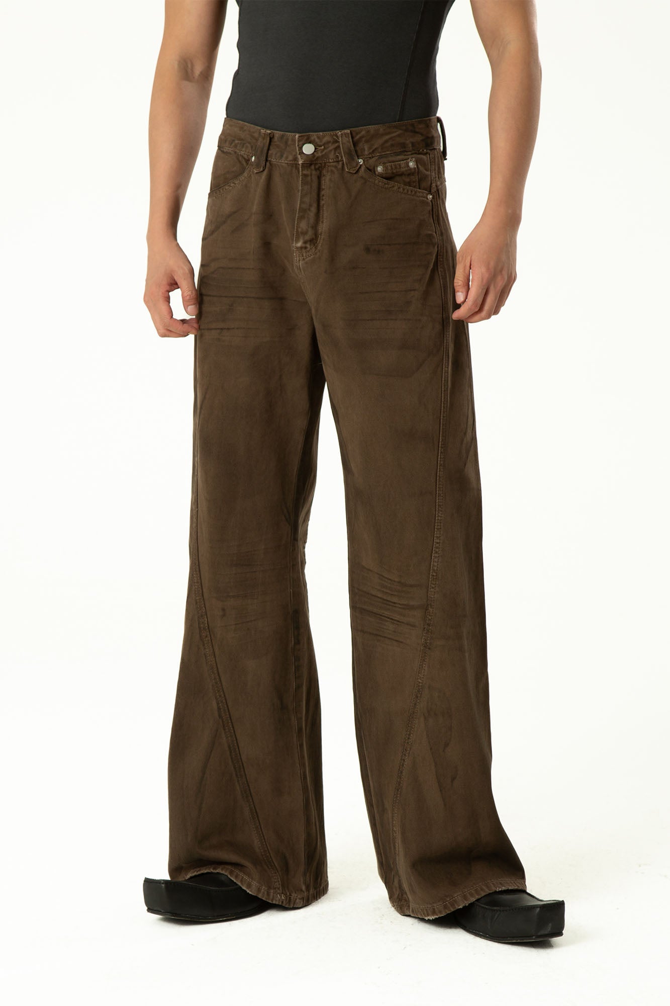CLP Retro Panel Straight-Leg Jeans, premium urban and streetwear designers apparel on PROJECTISR.com, CLP