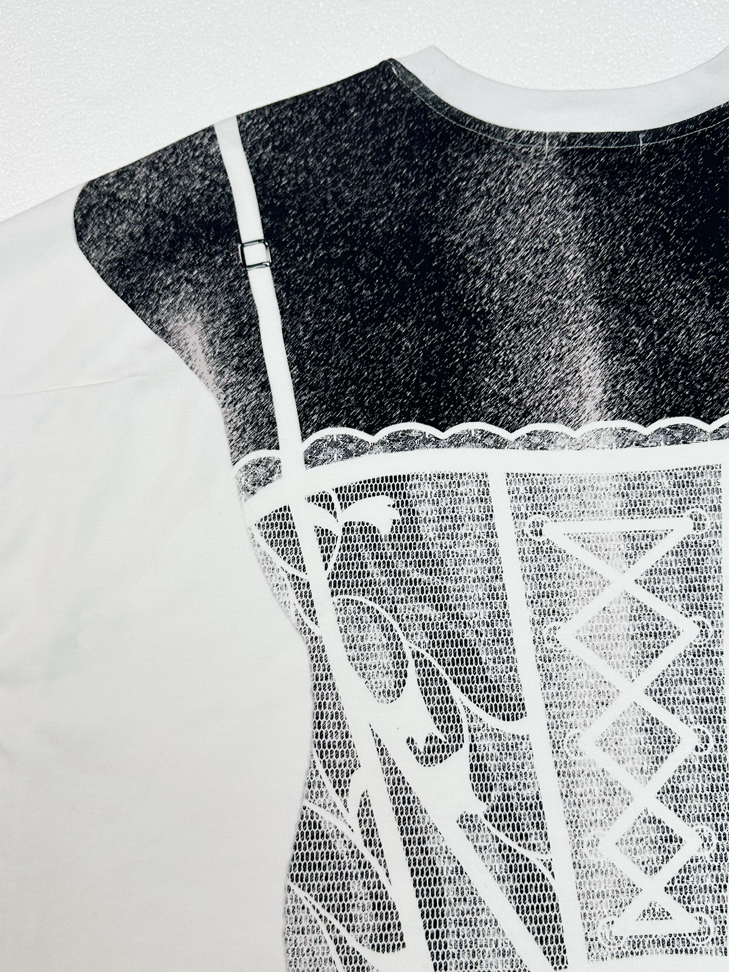 KADAKADA Sculptural Corset Graphic T-Shirt, premium urban and streetwear designers apparel on PROJECTISR.com, KADAKADA