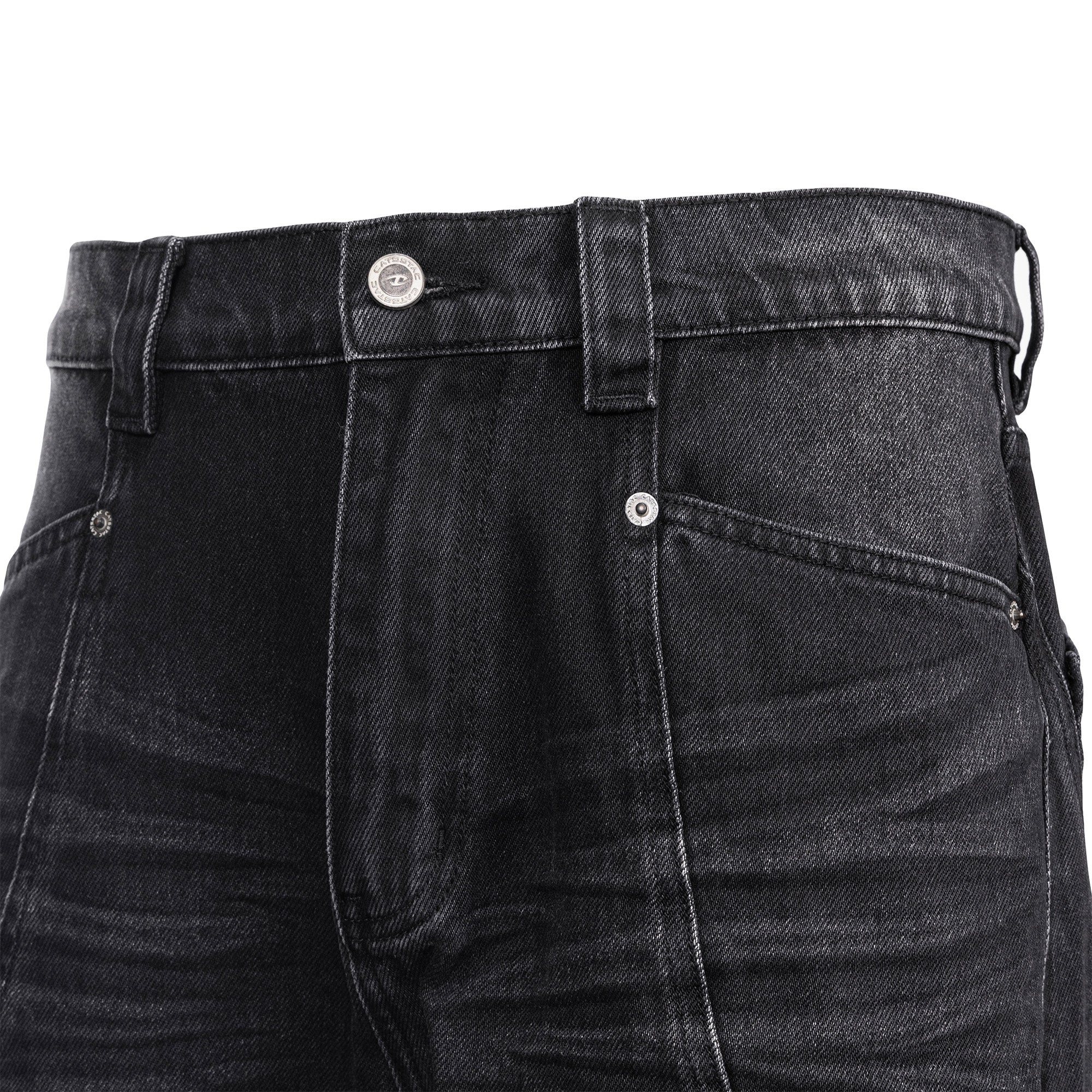 CATSSTAC Whisker-Washed Panel Wide-Leg Jeans, premium urban and streetwear designers apparel on PROJECTISR.com, CATSSTAC