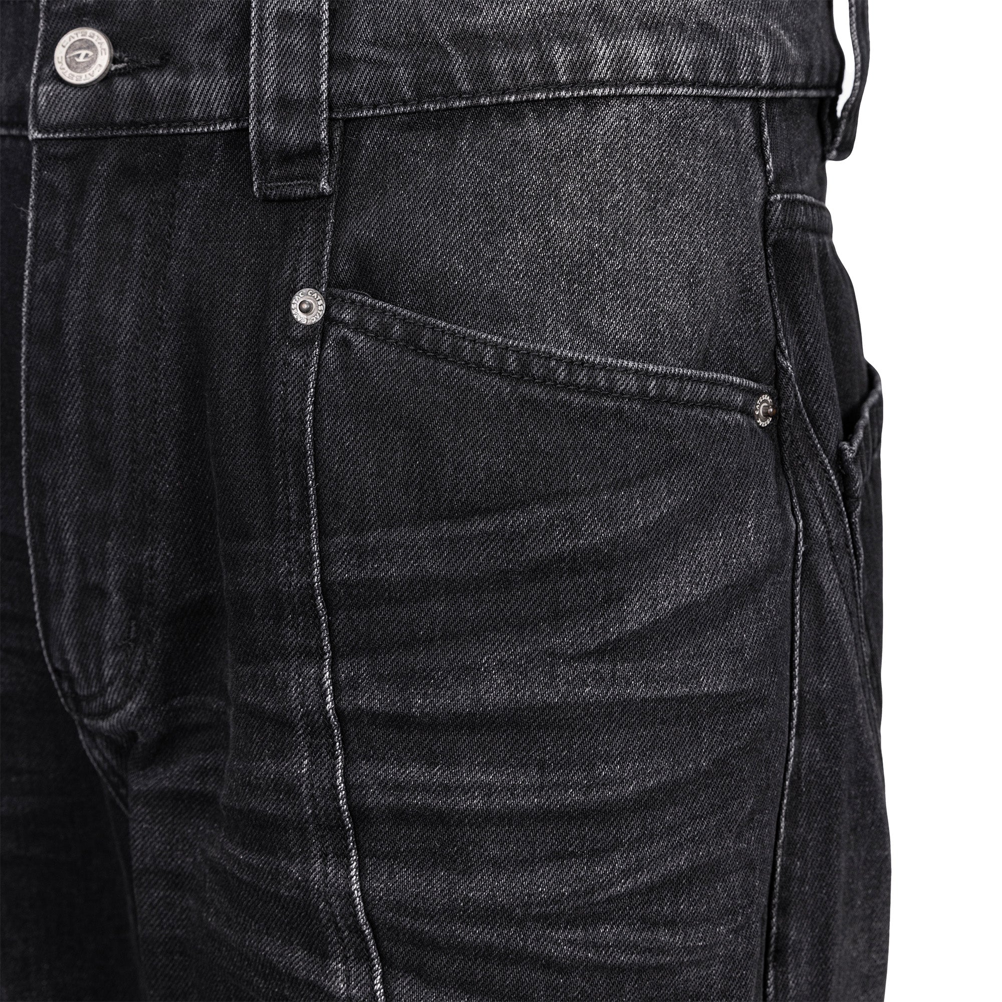 CATSSTAC Whisker-Washed Panel Wide-Leg Jeans, premium urban and streetwear designers apparel on PROJECTISR.com, CATSSTAC