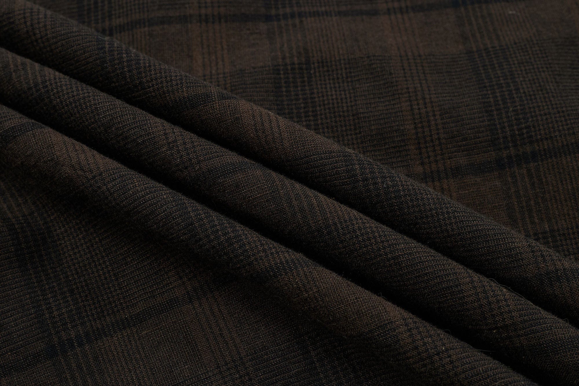 ESAIAS Plaid Layered Raw-Edge Half Shirt Brown, premium urban and streetwear designers apparel on PROJECTISR.com, ESAIAS