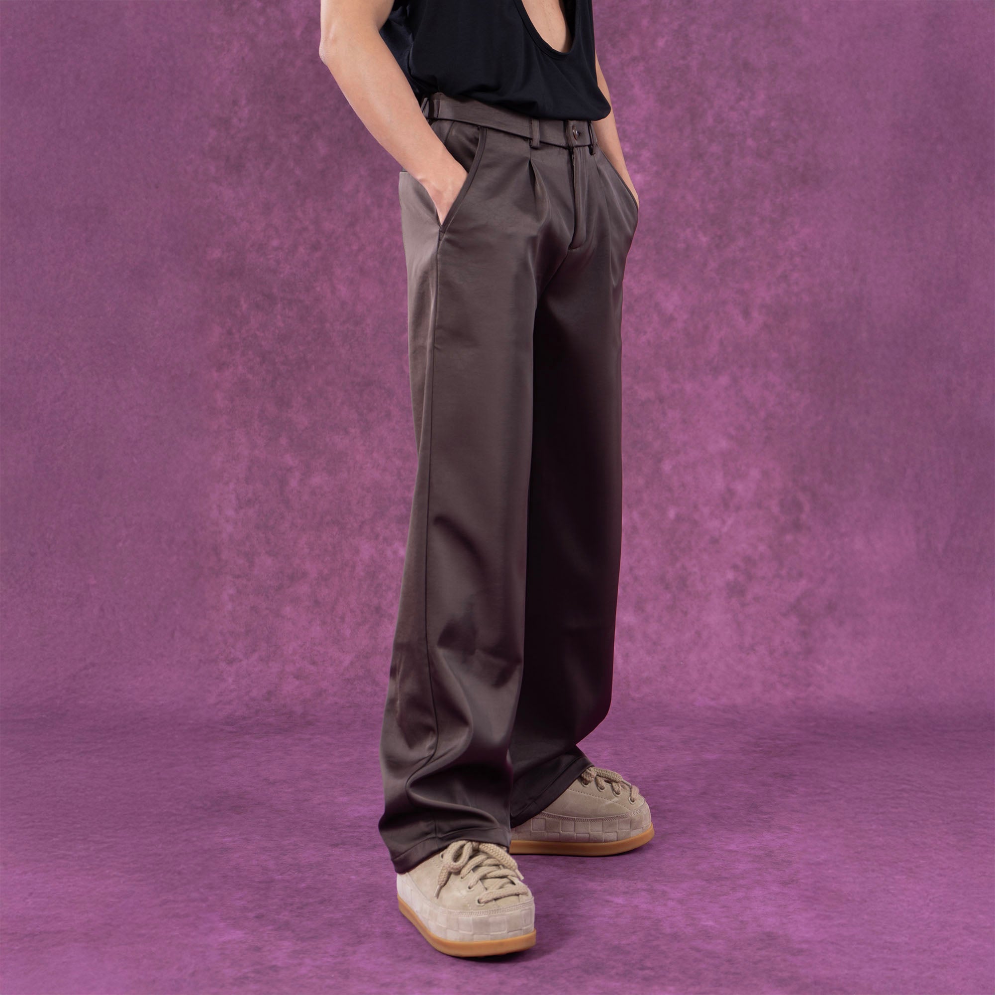 CLP Satin Straight-Leg Pants, premium urban and streetwear designers apparel on PROJECTISR.com, CLP