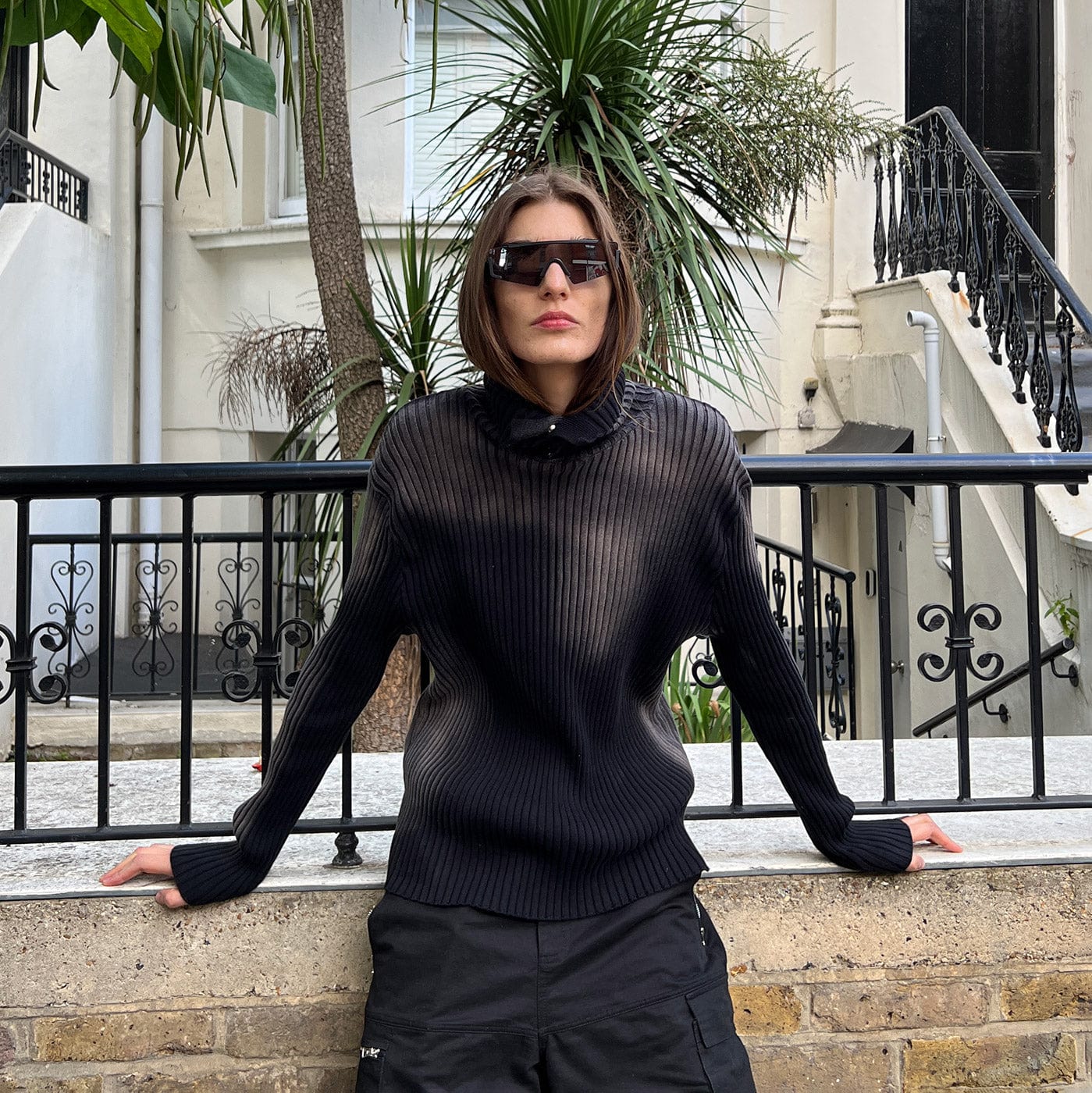 SOURPLUM DIRTY FIT Gradient Turtleneck Sweater, premium urban and streetwear designers apparel on PROJECTISR.com, SOURPLUM