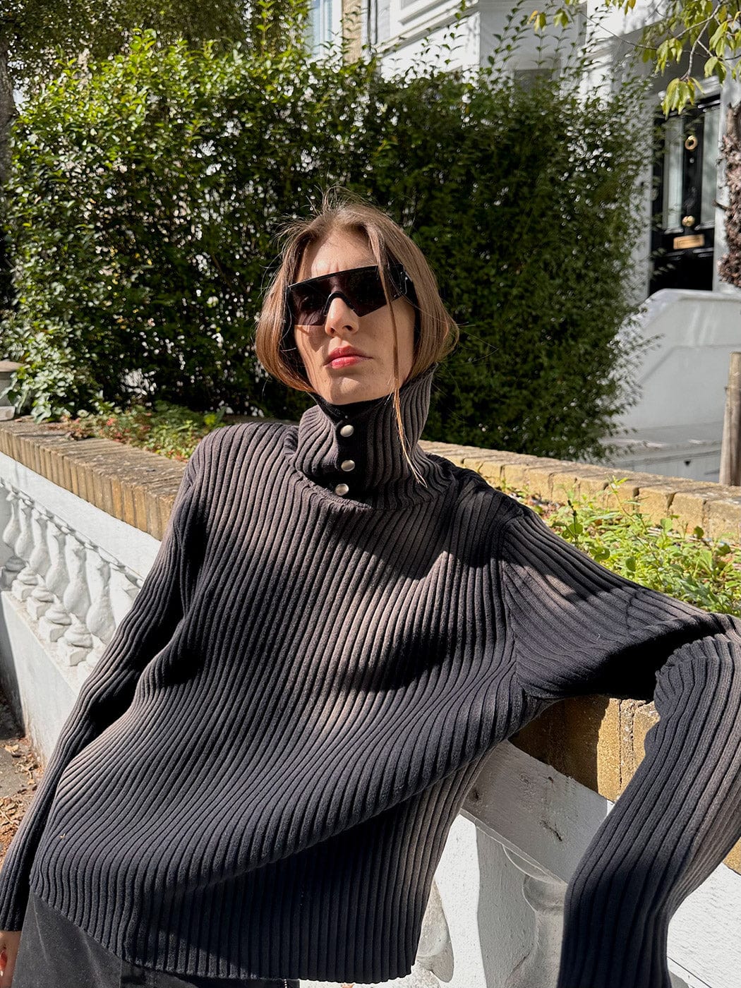 SOURPLUM DIRTY FIT Gradient Turtleneck Sweater, premium urban and streetwear designers apparel on PROJECTISR.com, SOURPLUM