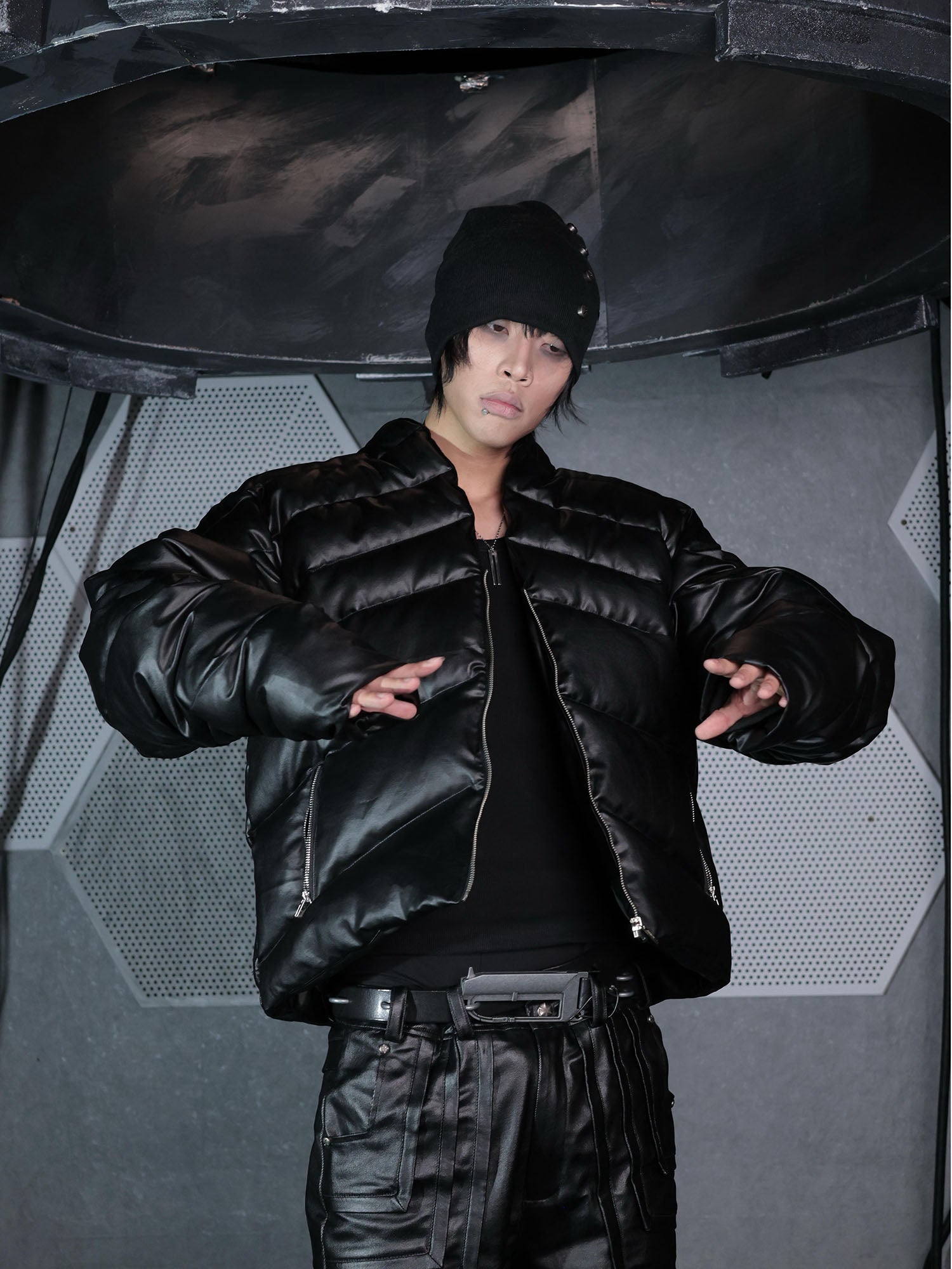 SSIN7 Waxed Chevron Down Jacket