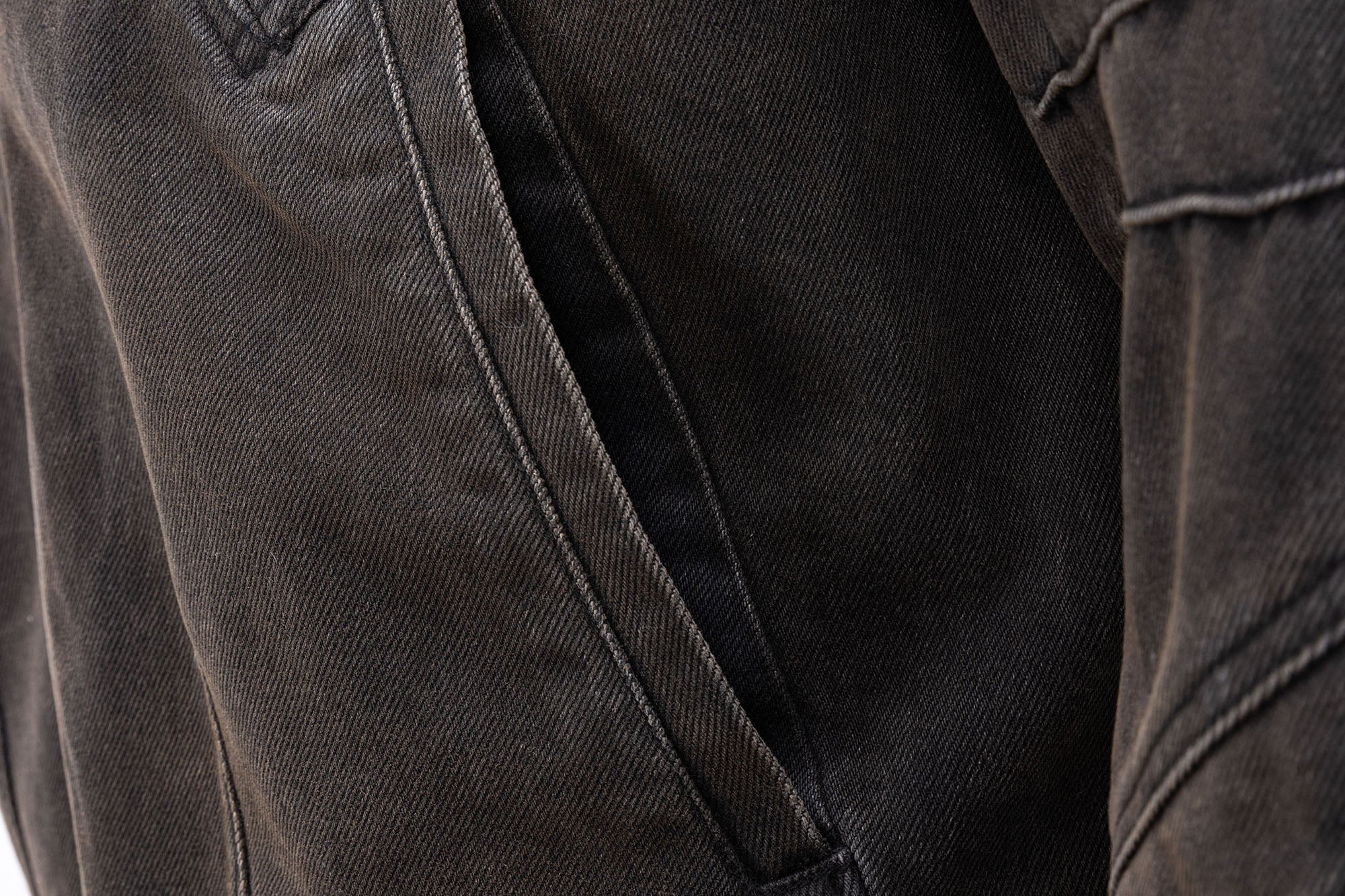 CATSSTAC Washed Paneled Seam Denim Jacket, premium urban and streetwear designers apparel on PROJECTISR.com, CATSSTAC