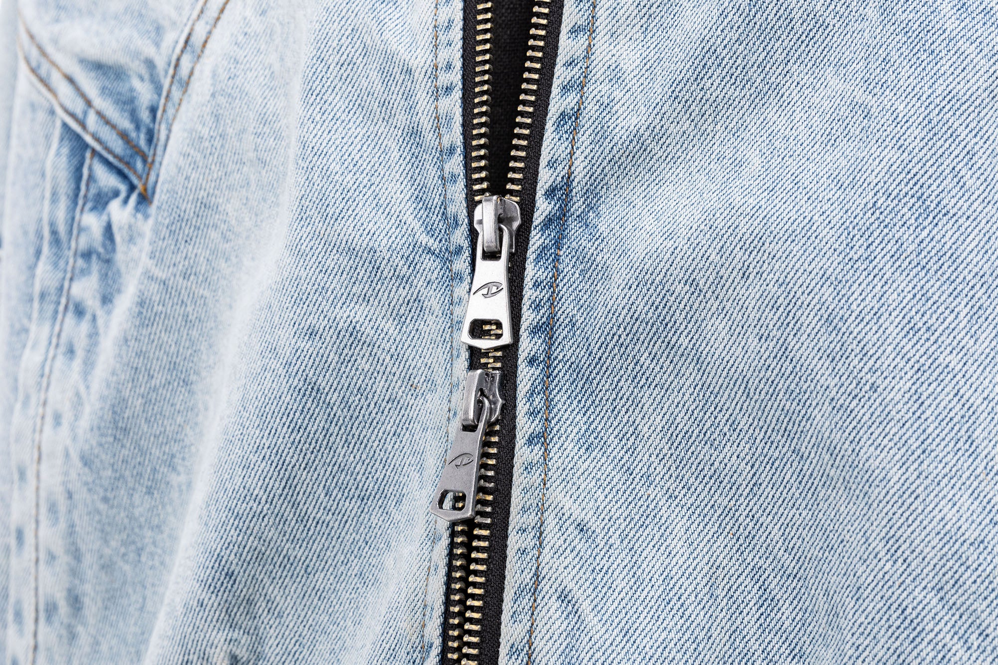 CATSSTAC Washed Paneled Seam Denim Jacket, premium urban and streetwear designers apparel on PROJECTISR.com, CATSSTAC