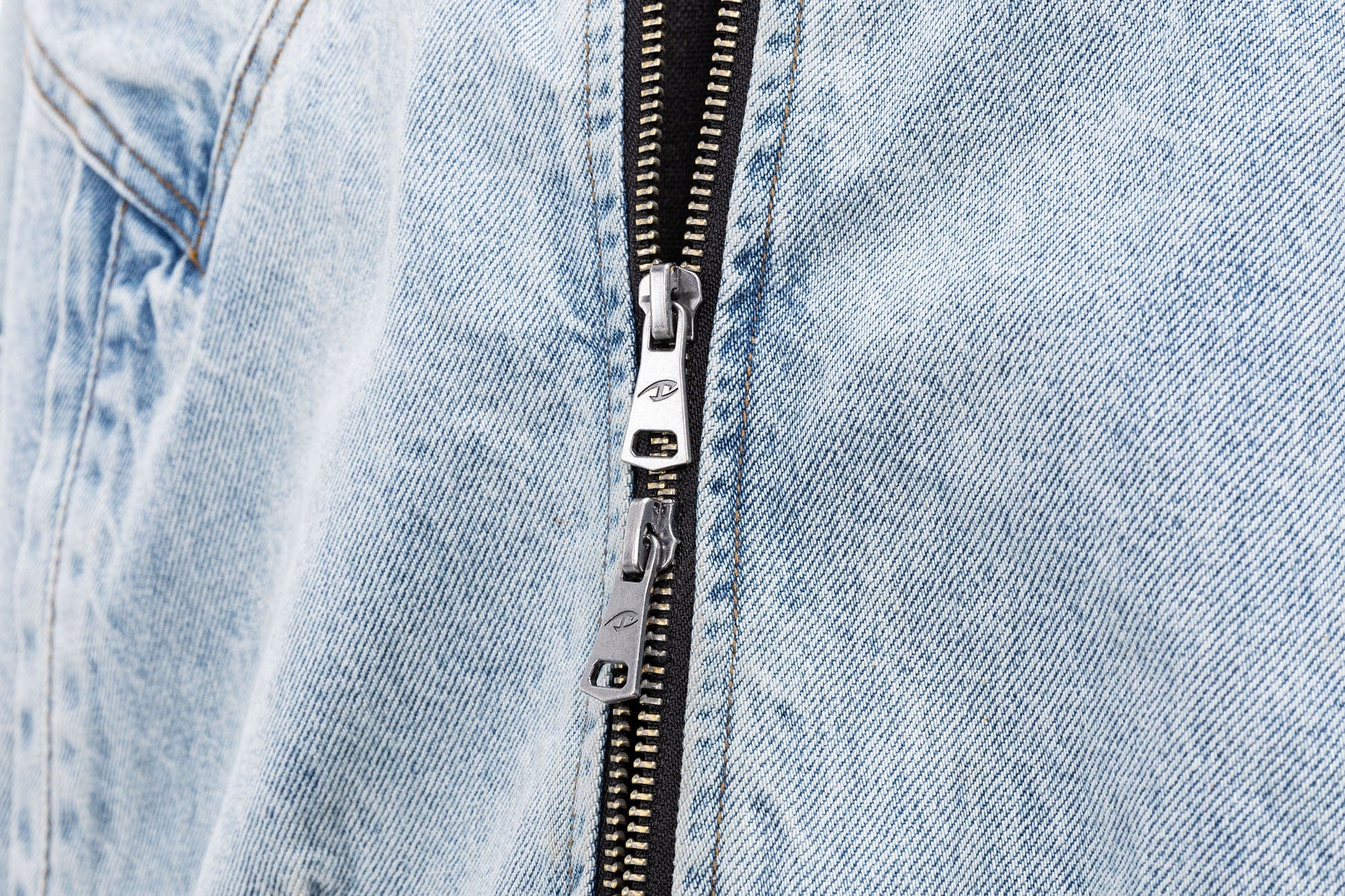 CATSSTAC Washed Paneled Seam Denim Jacket, premium urban and streetwear designers apparel on PROJECTISR.com, CATSSTAC
