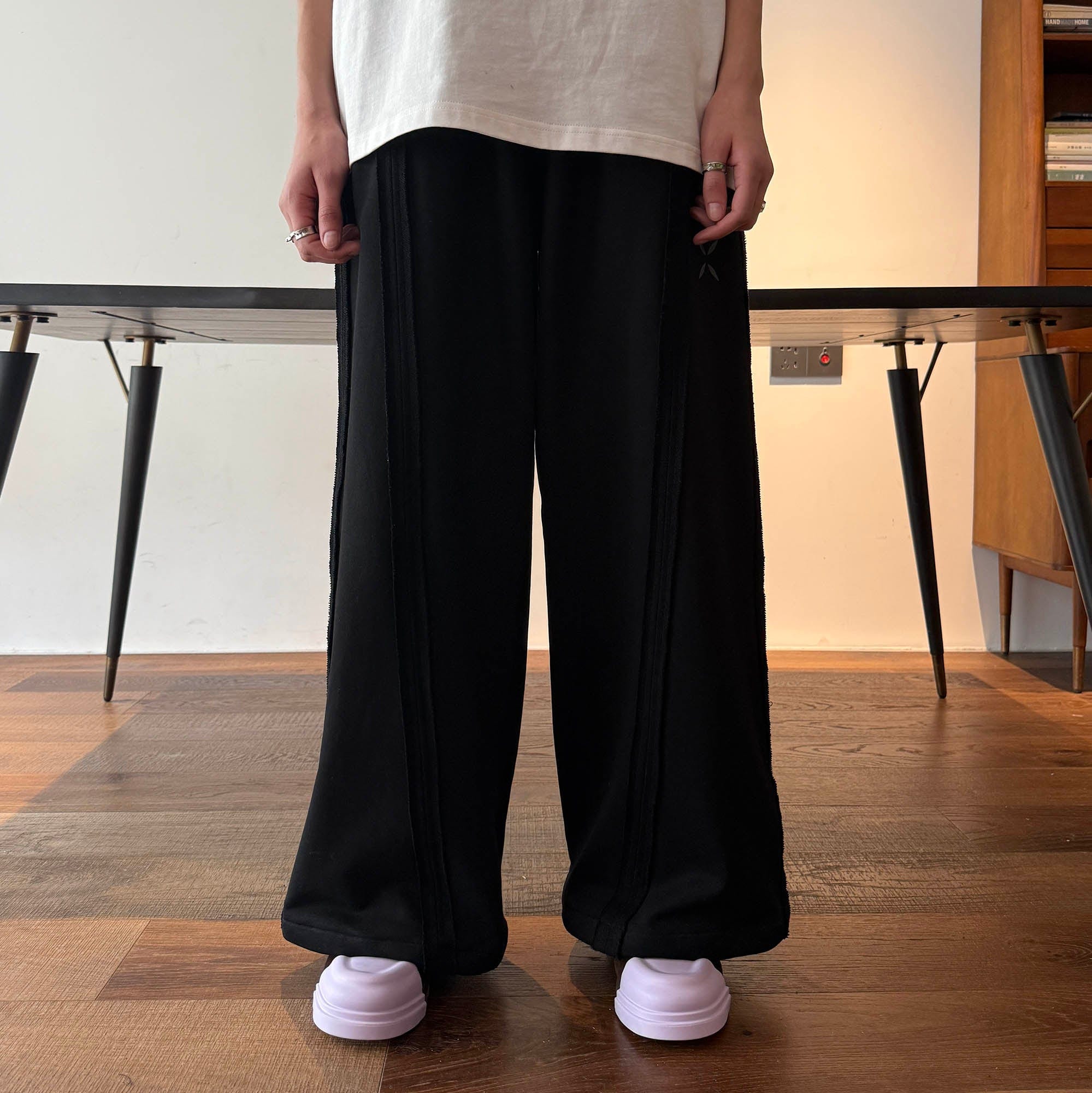 MIICHOUS Frayed Spliced Elastic Pants, premium urban and streetwear designers apparel on PROJECTISR.com, Miichous