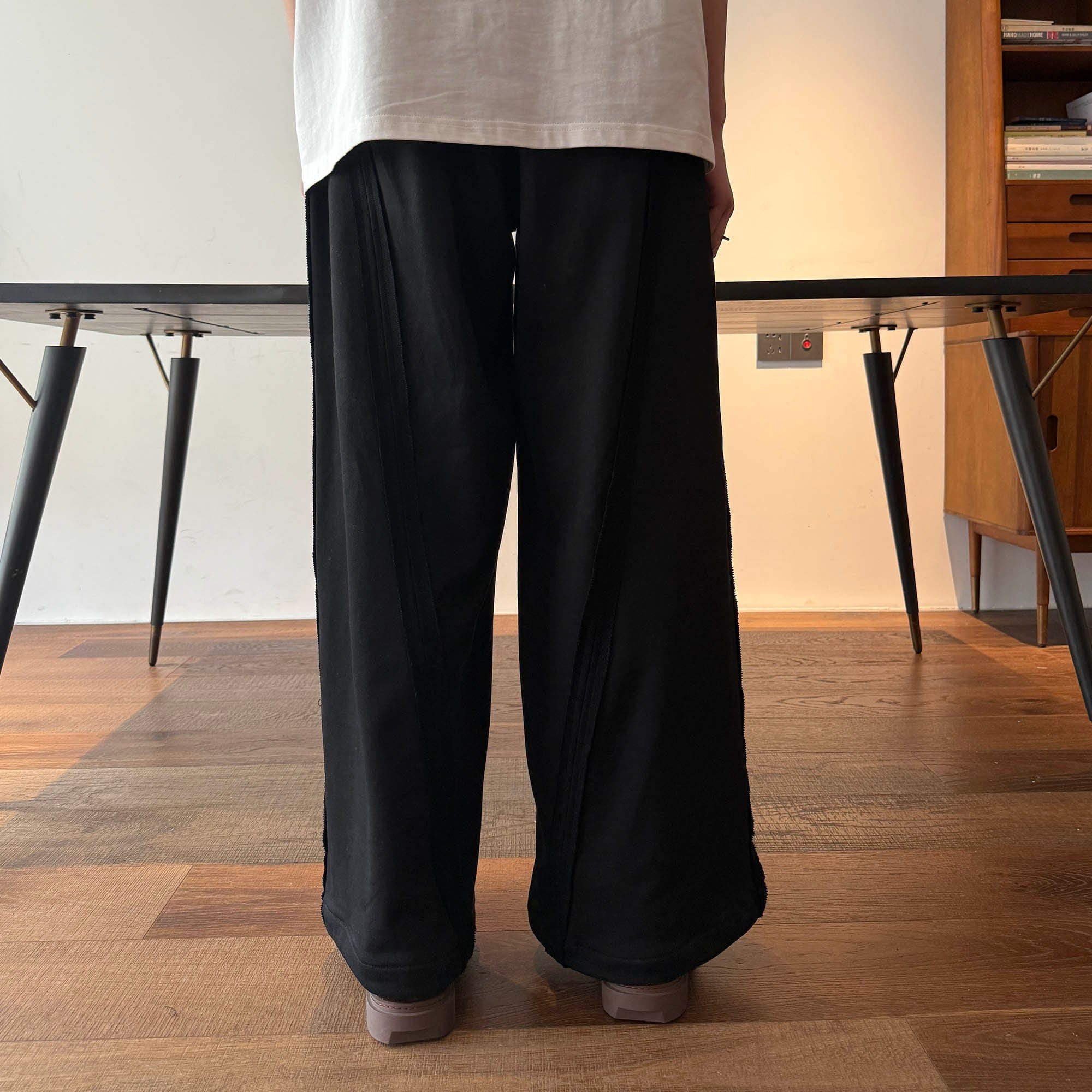 MIICHOUS Frayed Spliced Elastic Pants, premium urban and streetwear designers apparel on PROJECTISR.com, Miichous