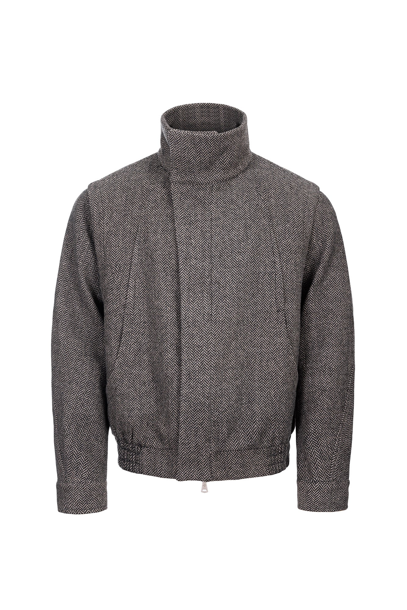 CATSSTAC Herringbone Wool-Blend Stand Collar Jacket, premium urban and streetwear designers apparel on PROJECTISR.com, CATSSTAC