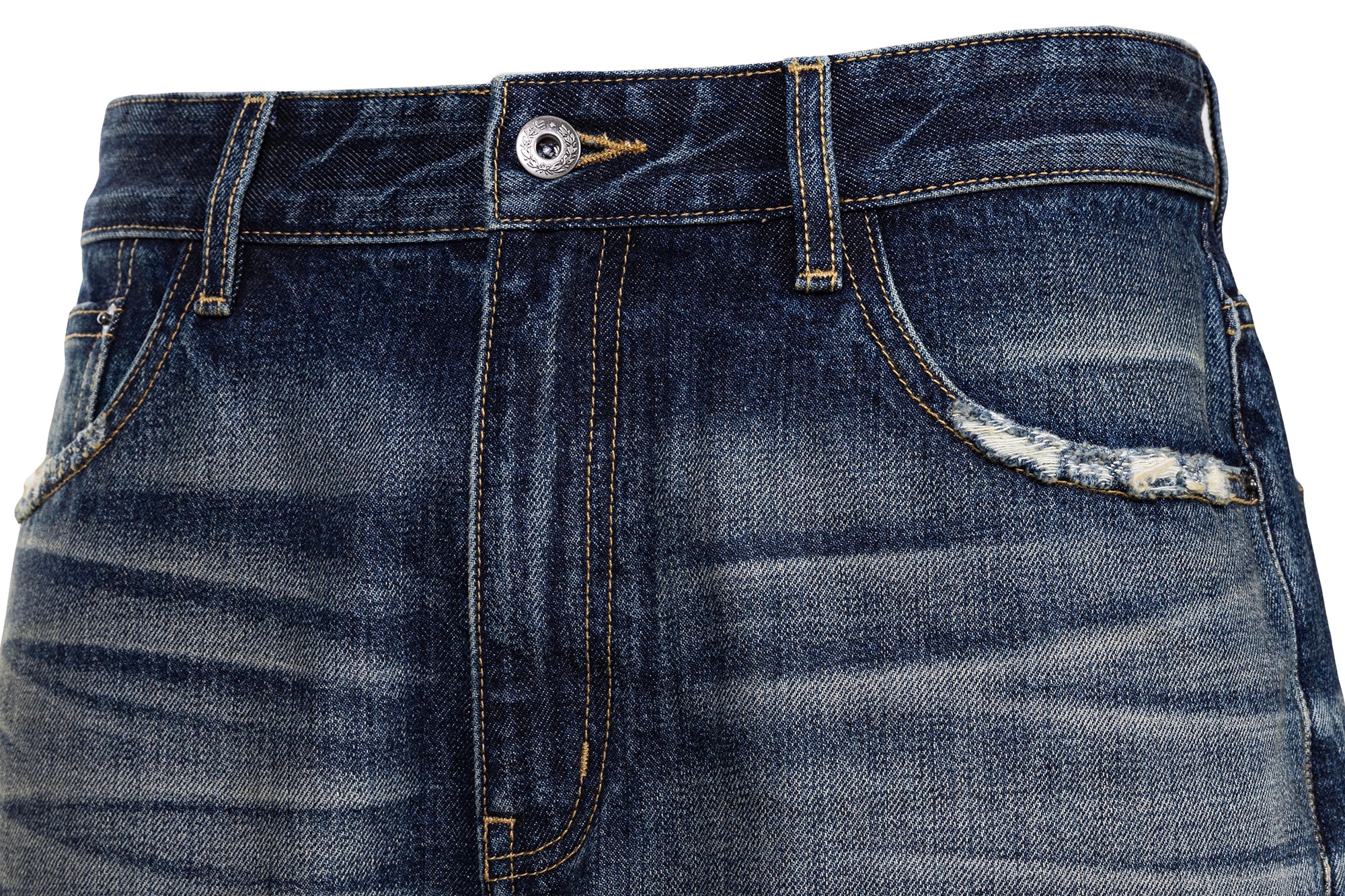 CATSSTAC Distressed Wrinkled Washed Wide-Leg Jeans, premium urban and streetwear designers apparel on PROJECTISR.com, CATSSTAC