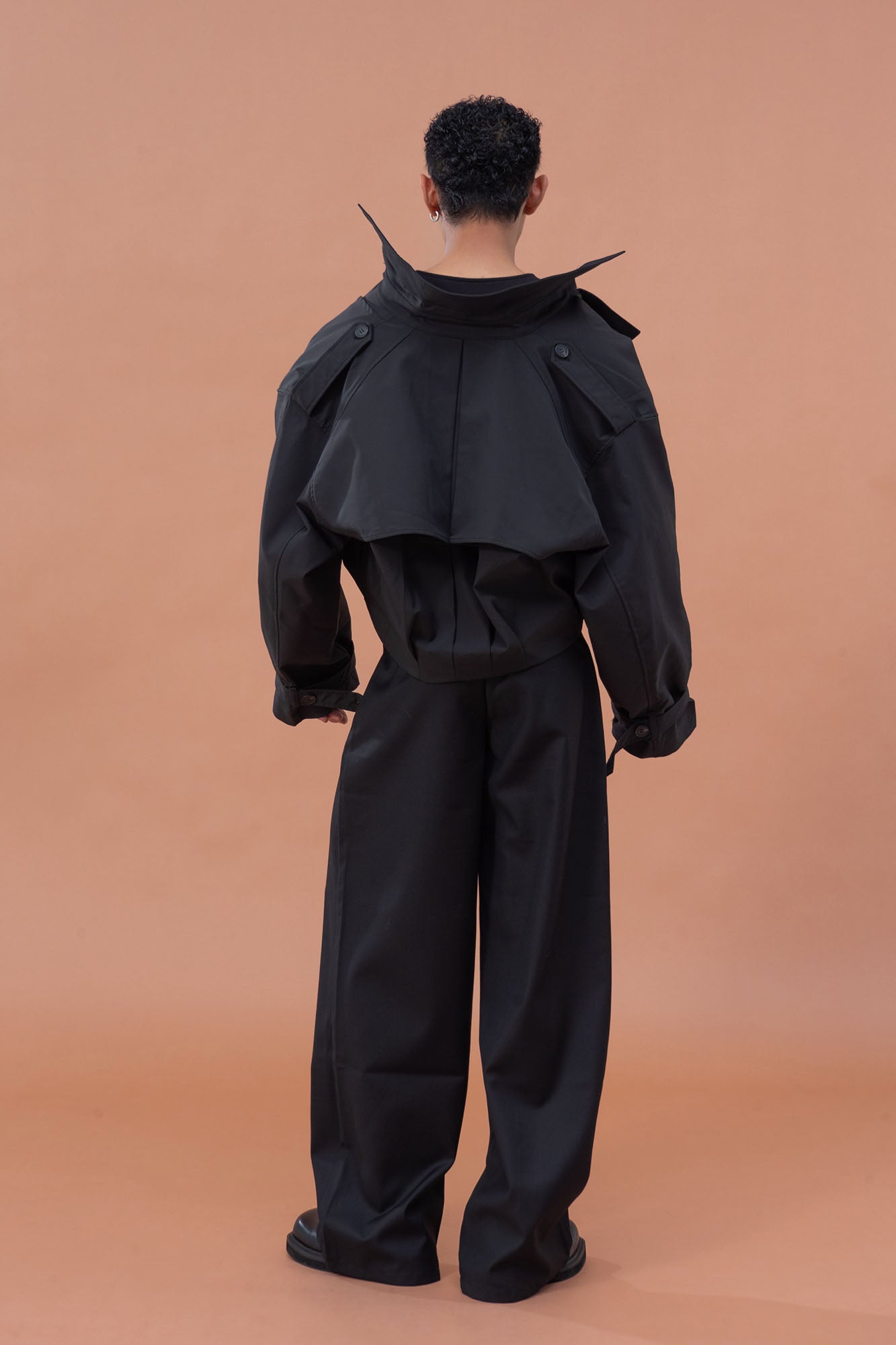 CLP Architectural Cropped Trench Jacket