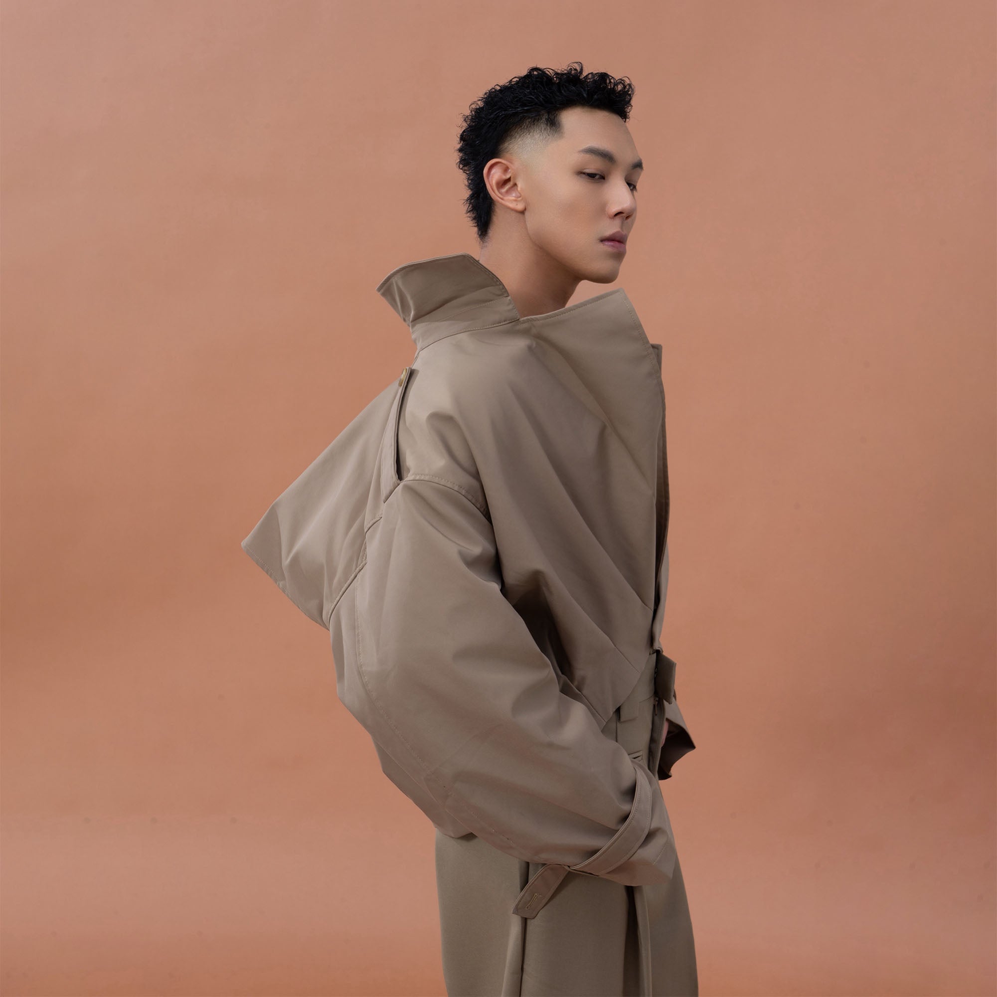 CLP Architectural Cropped Trench Jacket