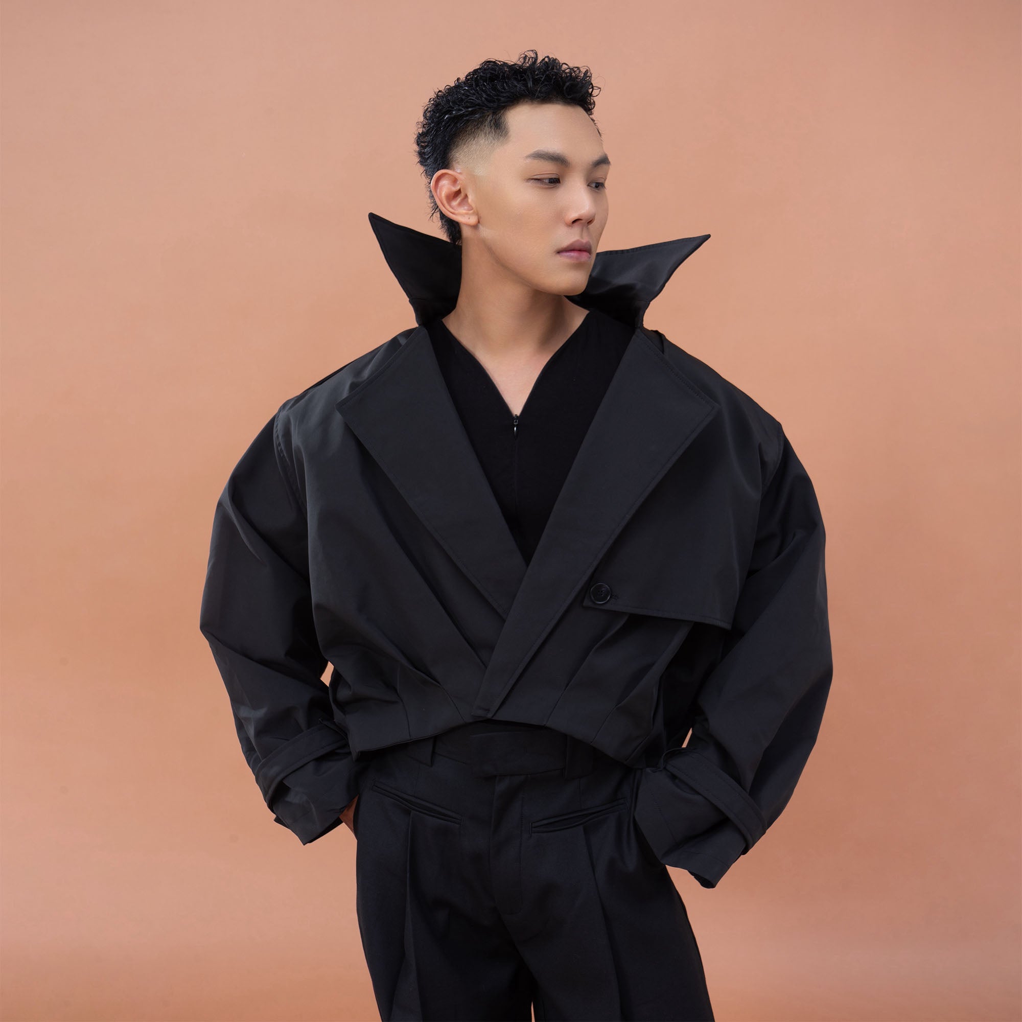 CLP Architectural Cropped Trench Jacket