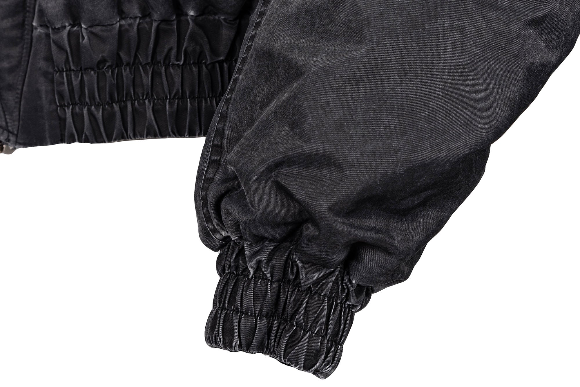 CATSSTAC Washed Nylon Bomber Puffer Jacket