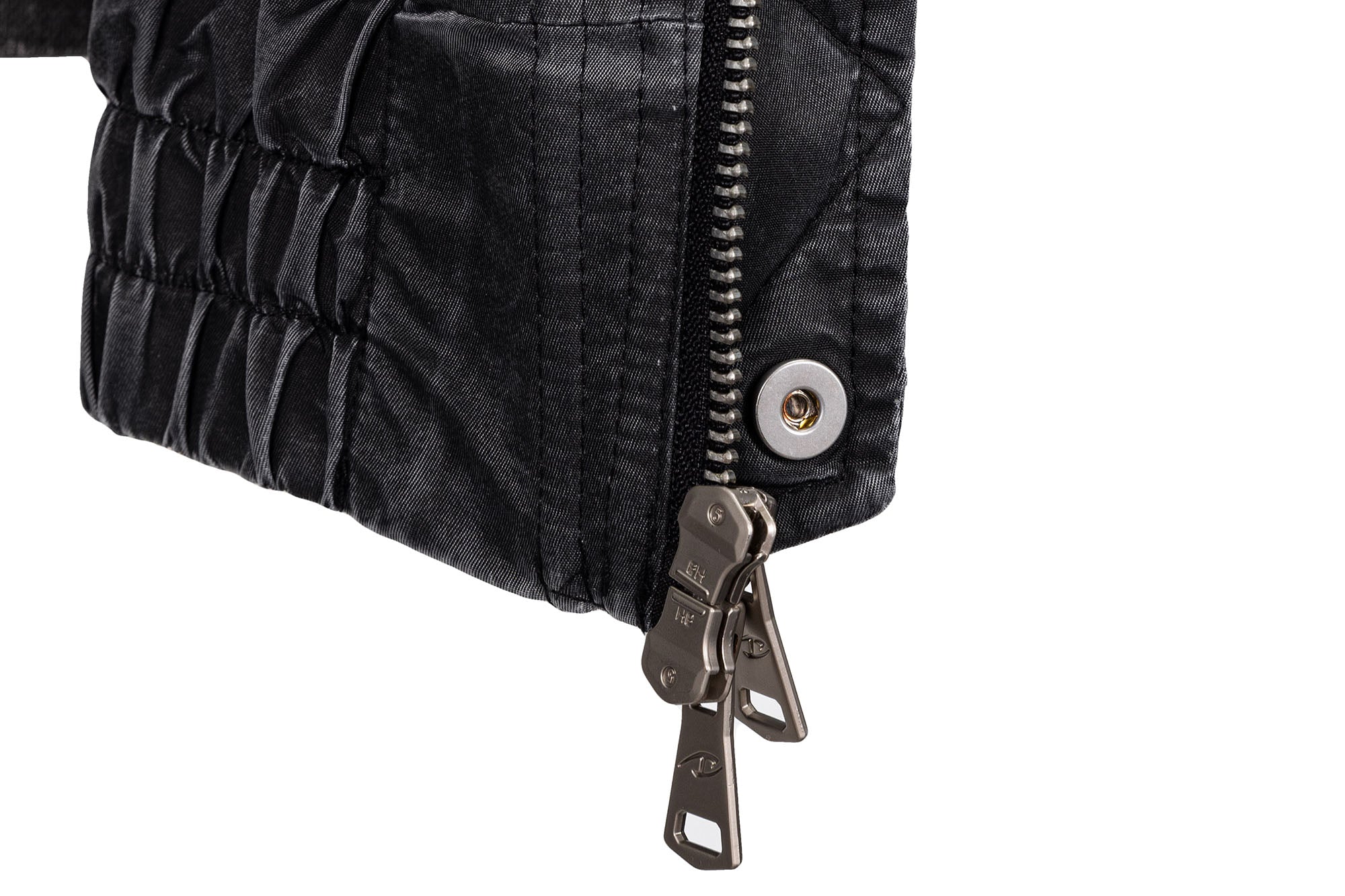 CATSSTAC Washed Nylon Bomber Puffer Jacket