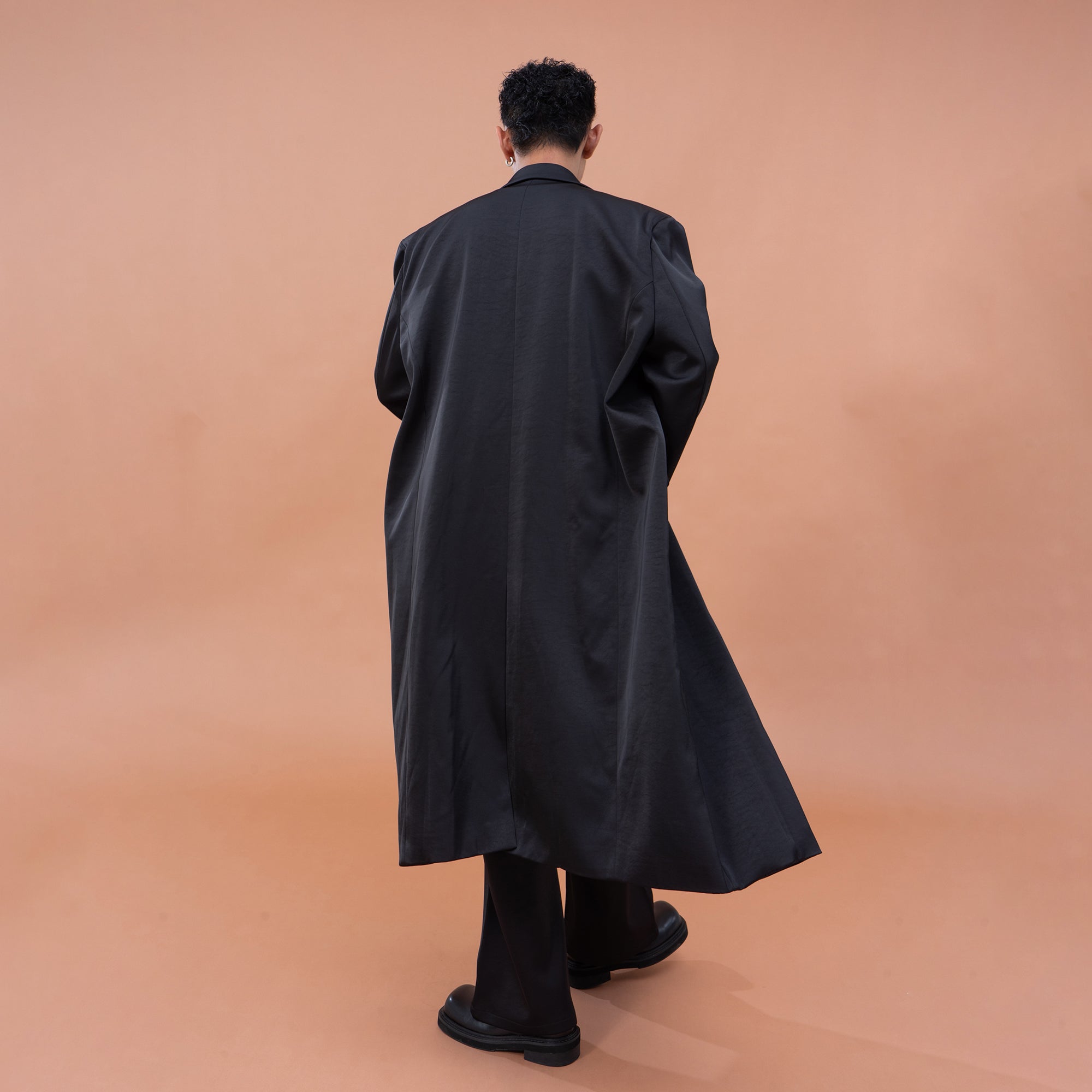 CLP Satin Padded Drape Coat, premium urban and streetwear designers apparel on PROJECTISR.com, CLP