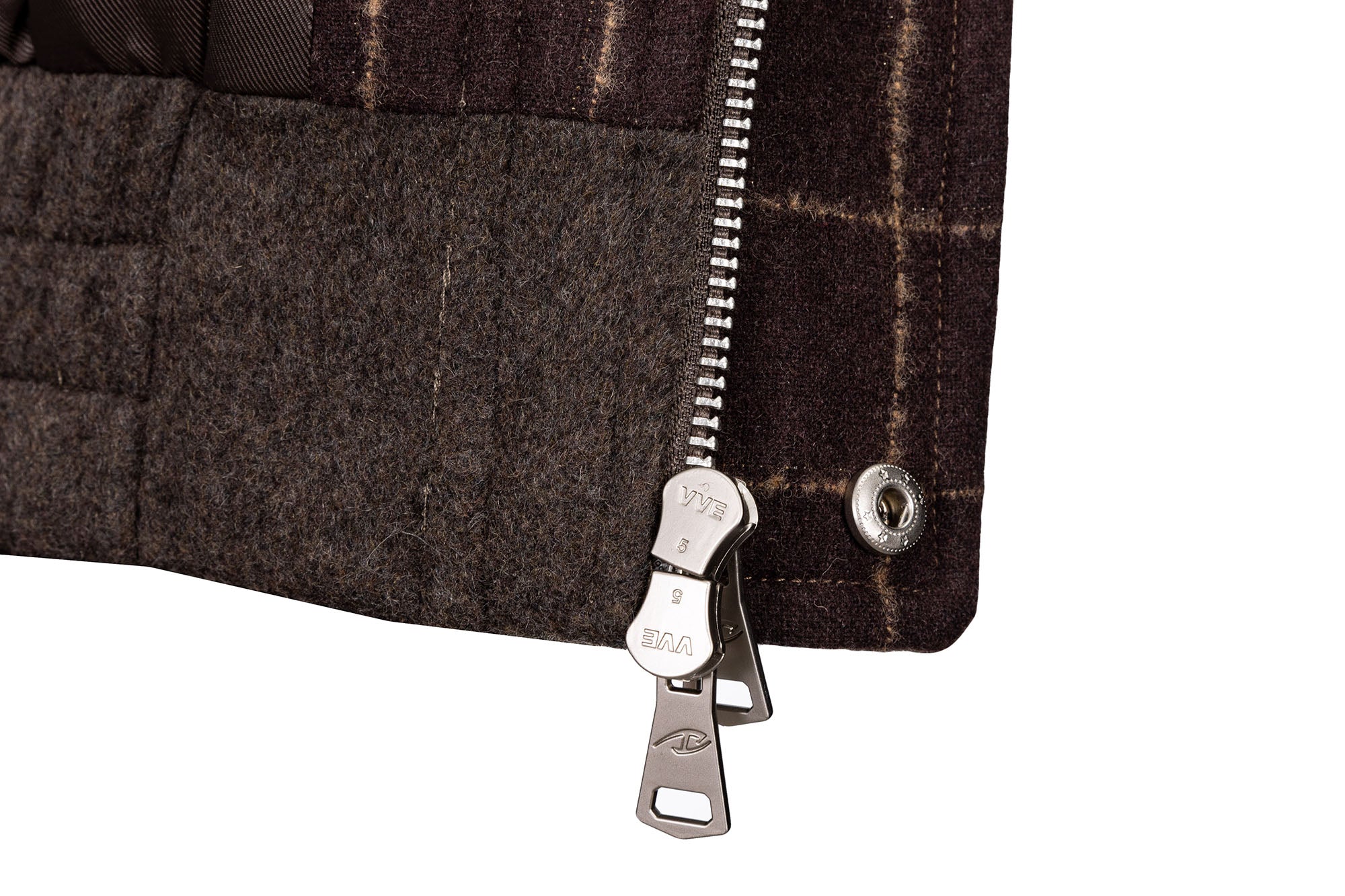 CATSSTAC Wool-Blend Plaid-Collar Bomber Jacket