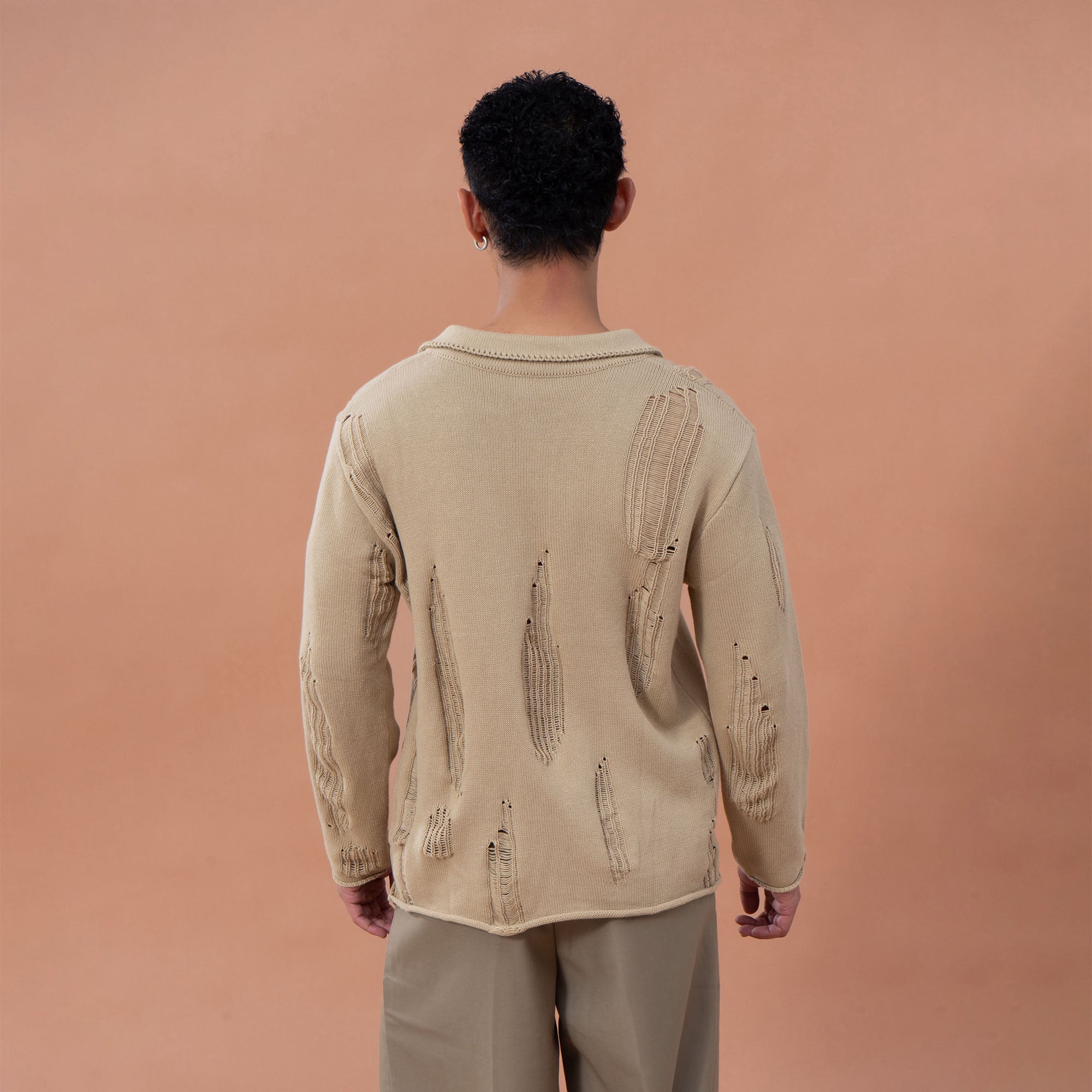 CLP Distressed Polo Sweater