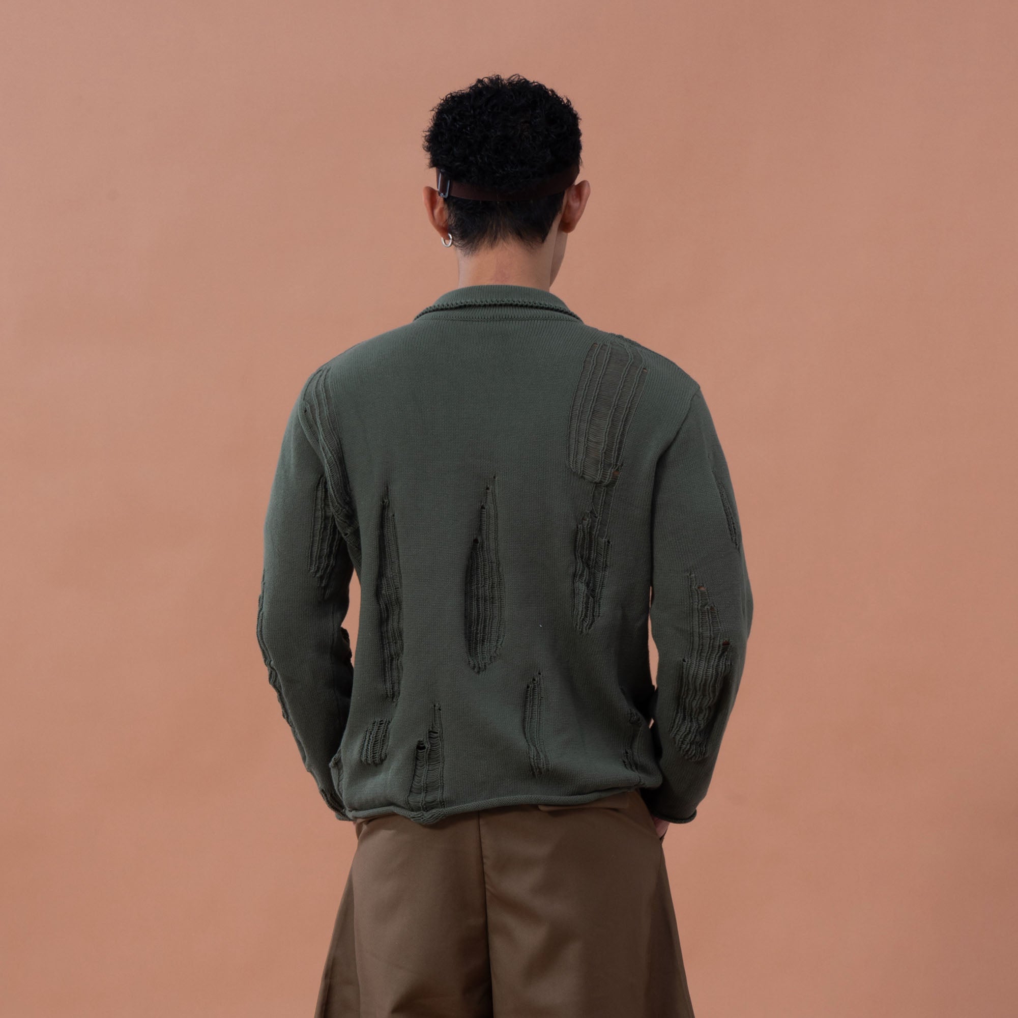 CLP Distressed Polo Sweater