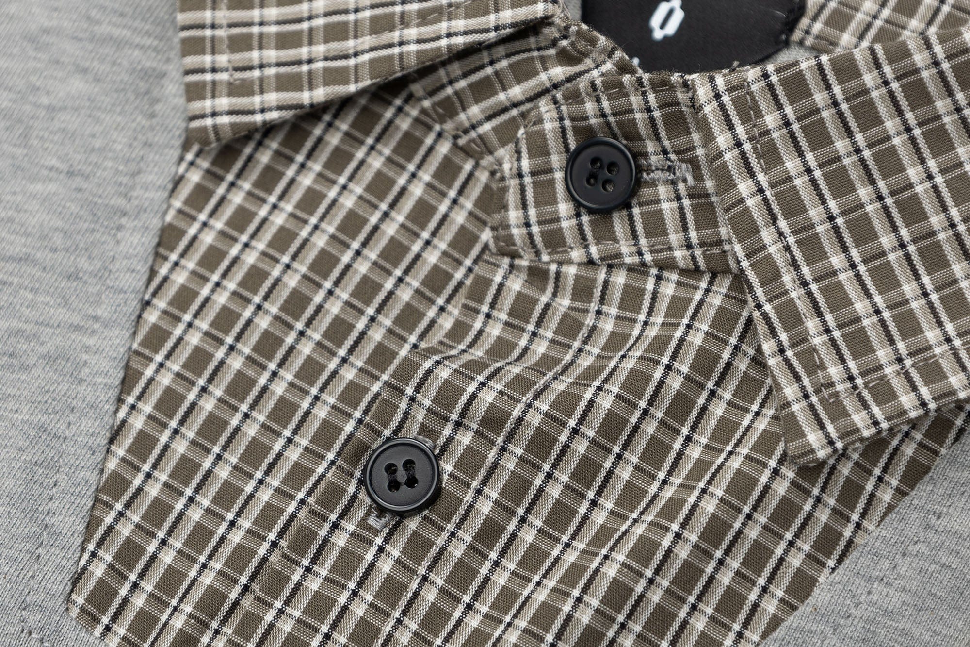 OVDY Layered Plaid Panel Mock Shirt T-Shirt, premium urban and streetwear designers apparel on PROJECTISR.com, OVDY