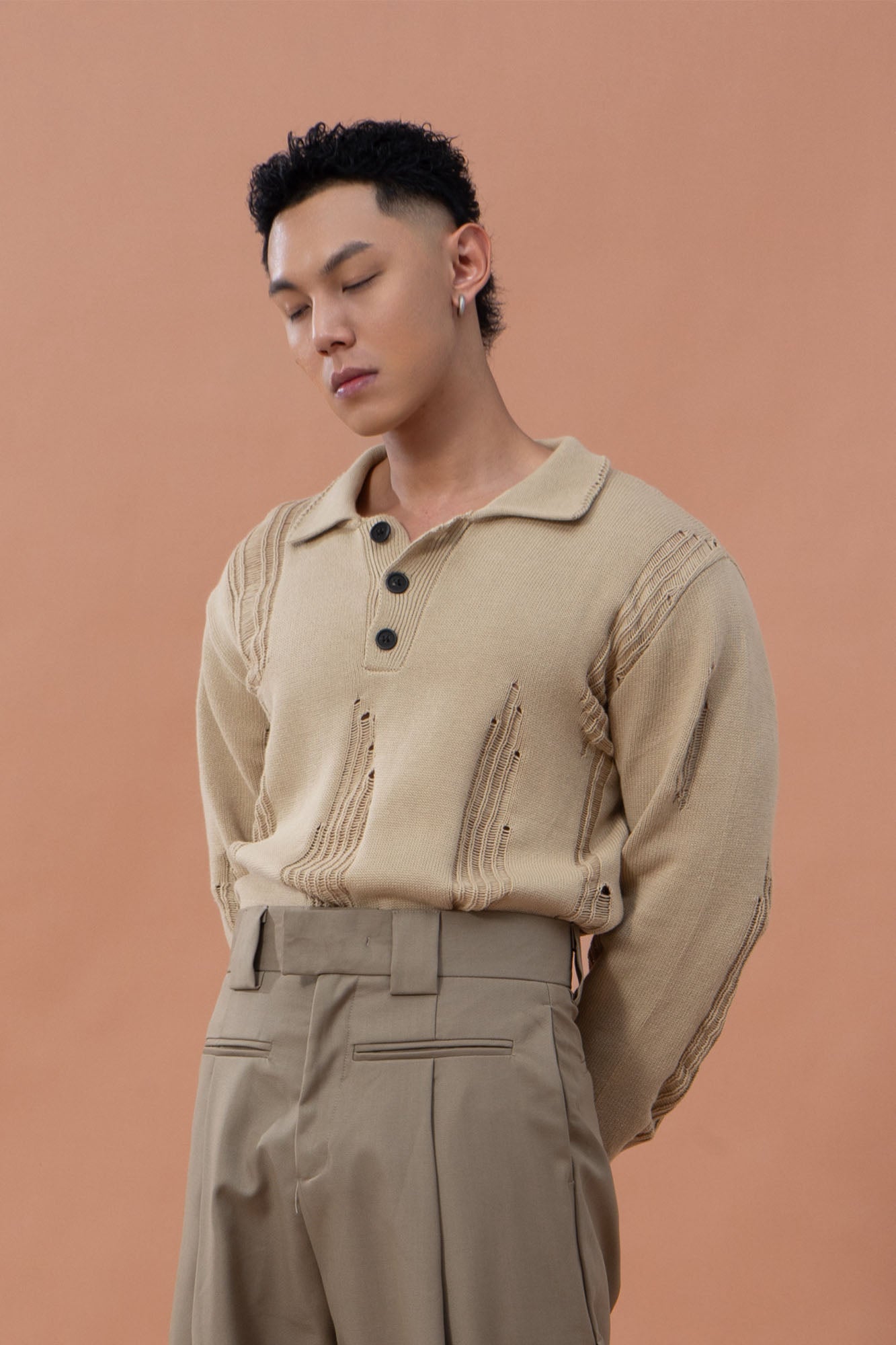 CLP Distressed Polo Sweater