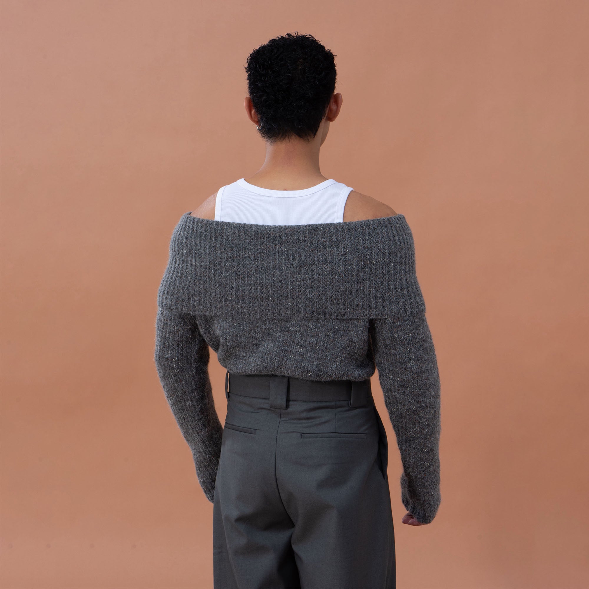 CLP Off-Shoulder Foldover Sweater