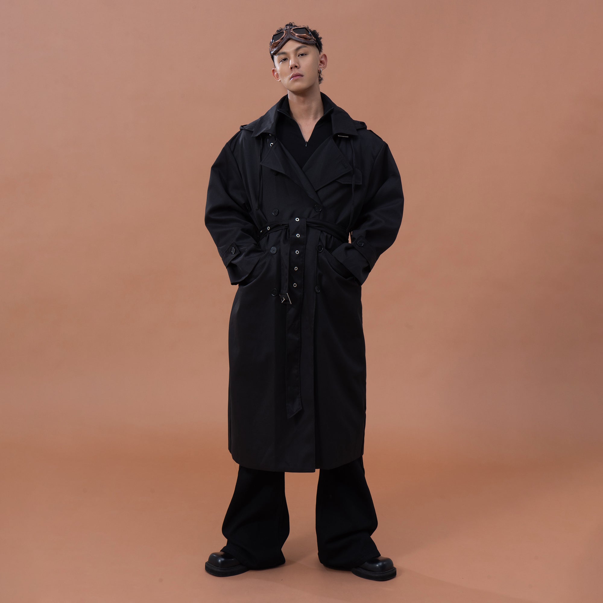 CLP Utility Belted Hooded Trench Coat, premium urban and streetwear designers apparel on PROJECTISR.com, CLP