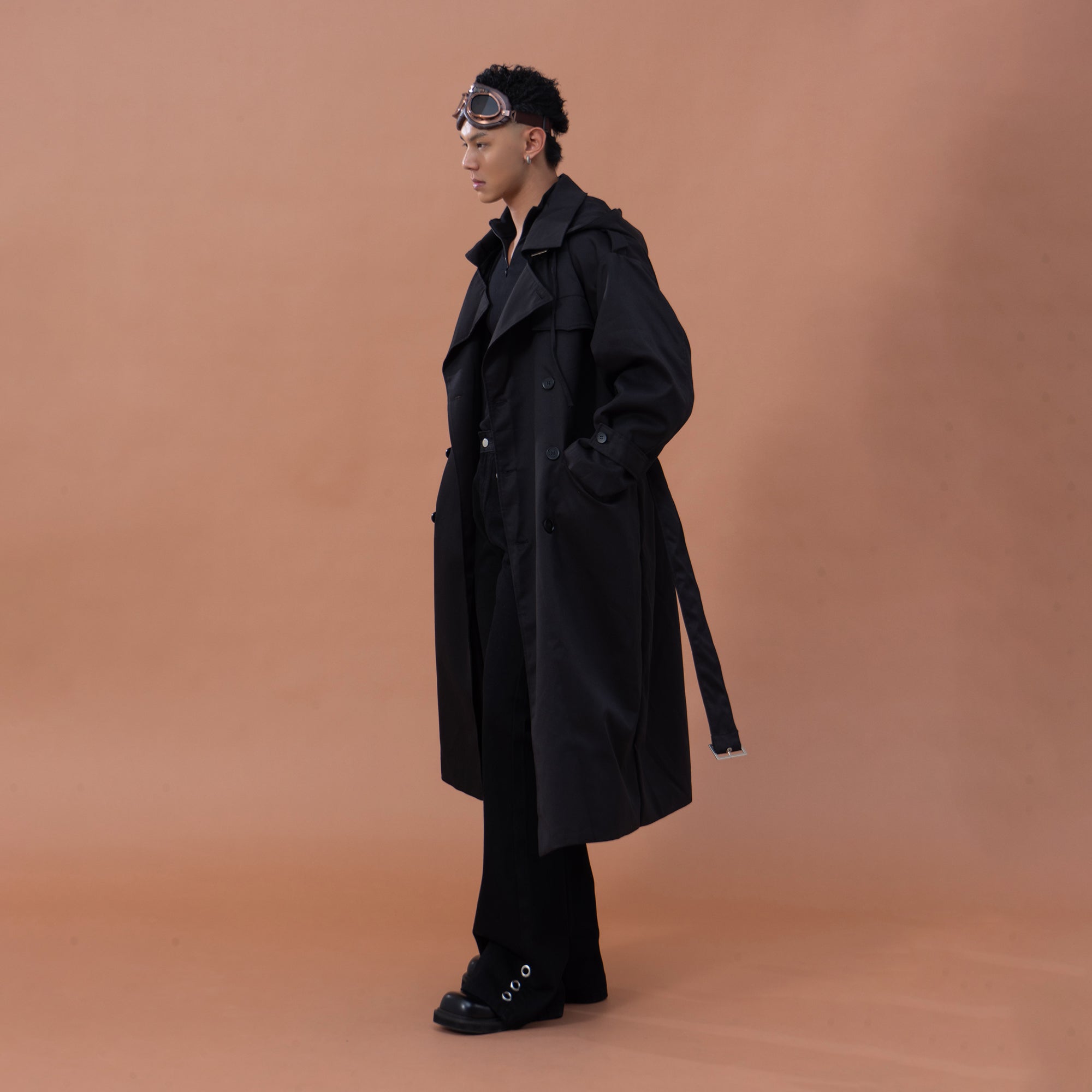 CLP Utility Belted Hooded Trench Coat, premium urban and streetwear designers apparel on PROJECTISR.com, CLP