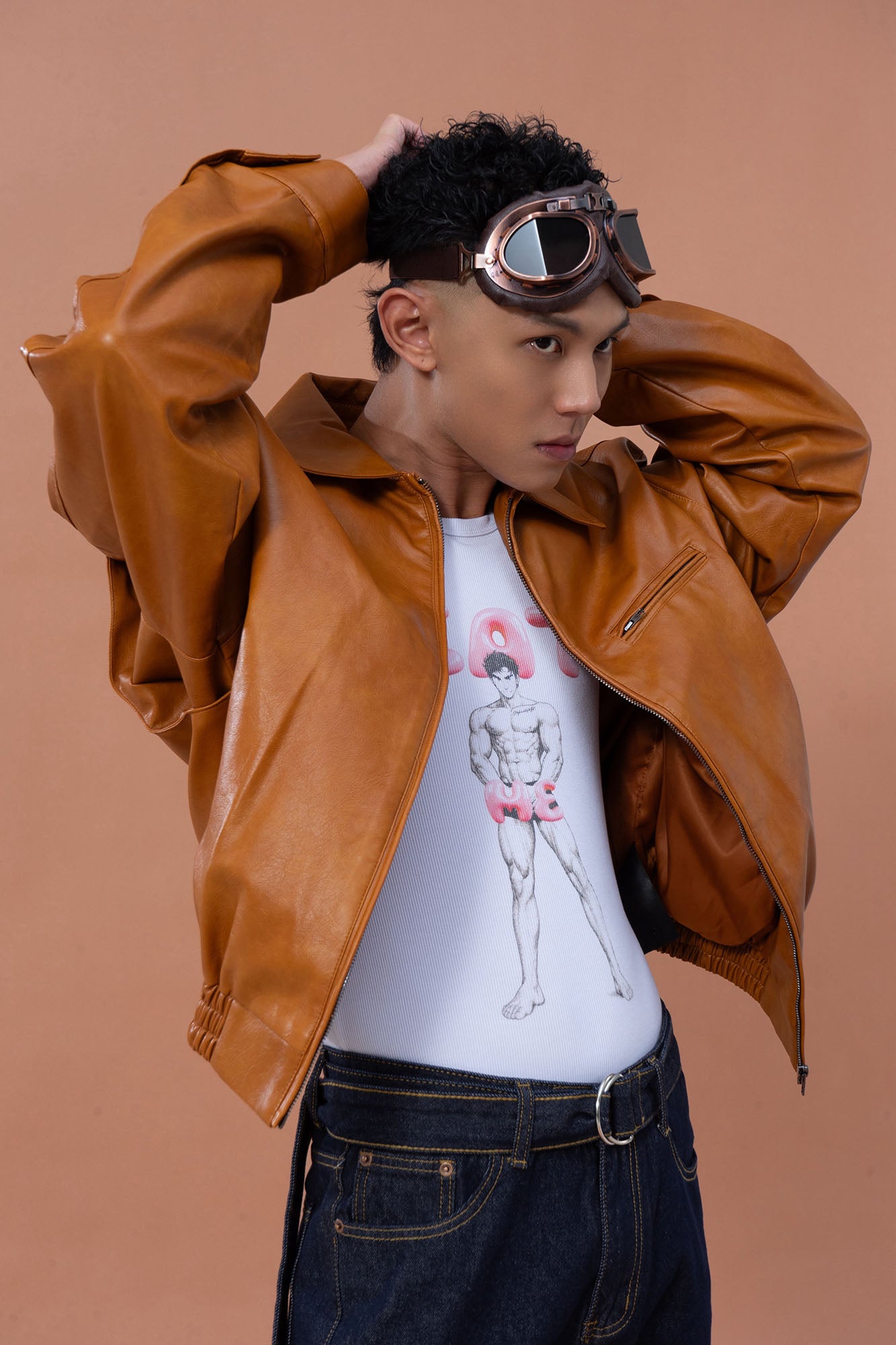 CLP Faux Leather Oversized Blouson