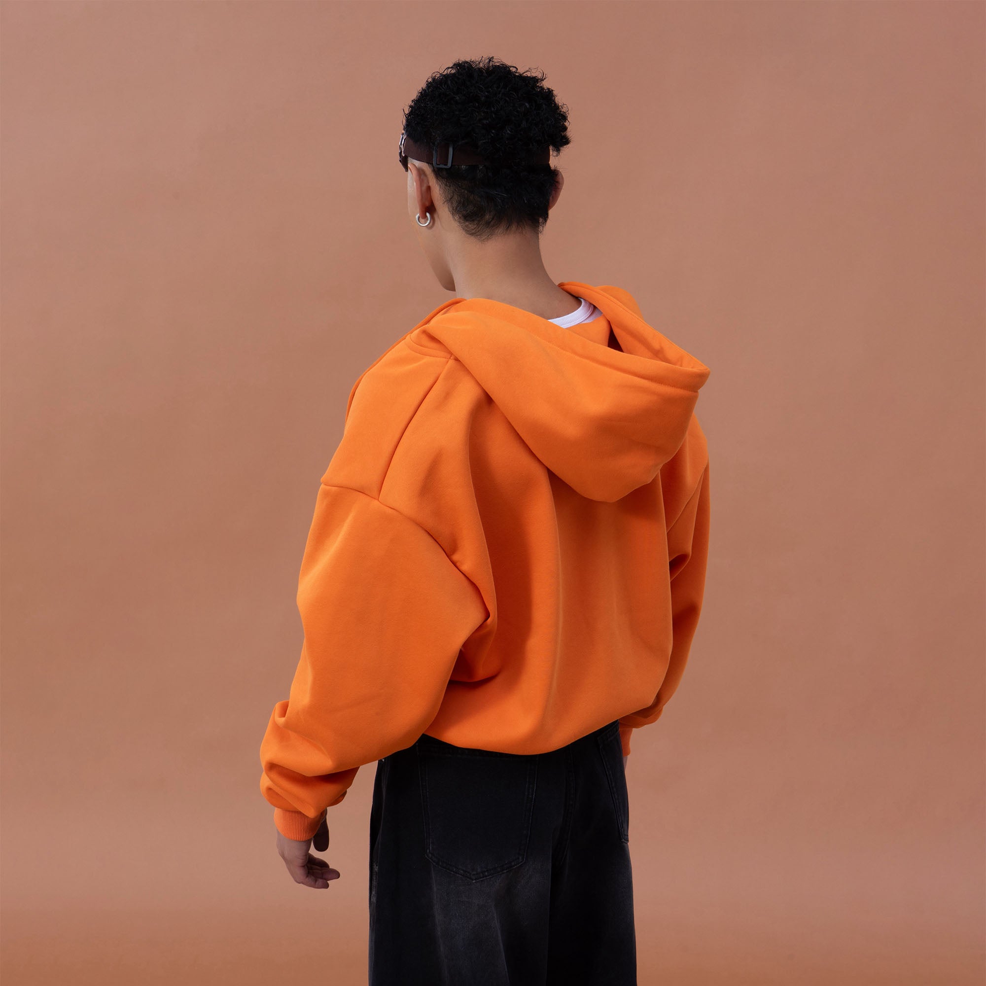 CLP Badge Patch Cropped Zip-Up Hoodie