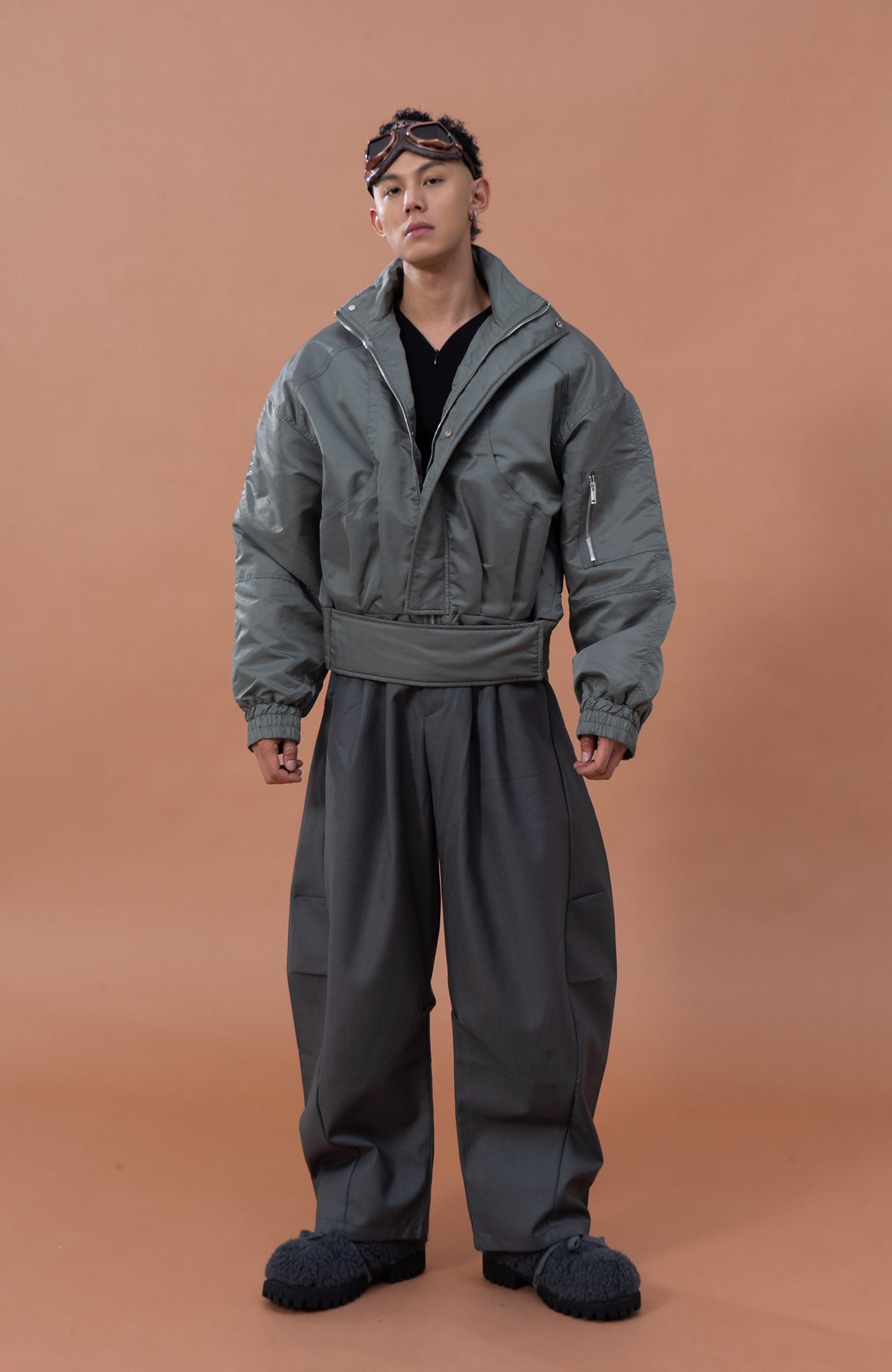 CLP Raglan Cropped Puffer Jacket, premium urban and streetwear designers apparel on PROJECTISR.com, CLP