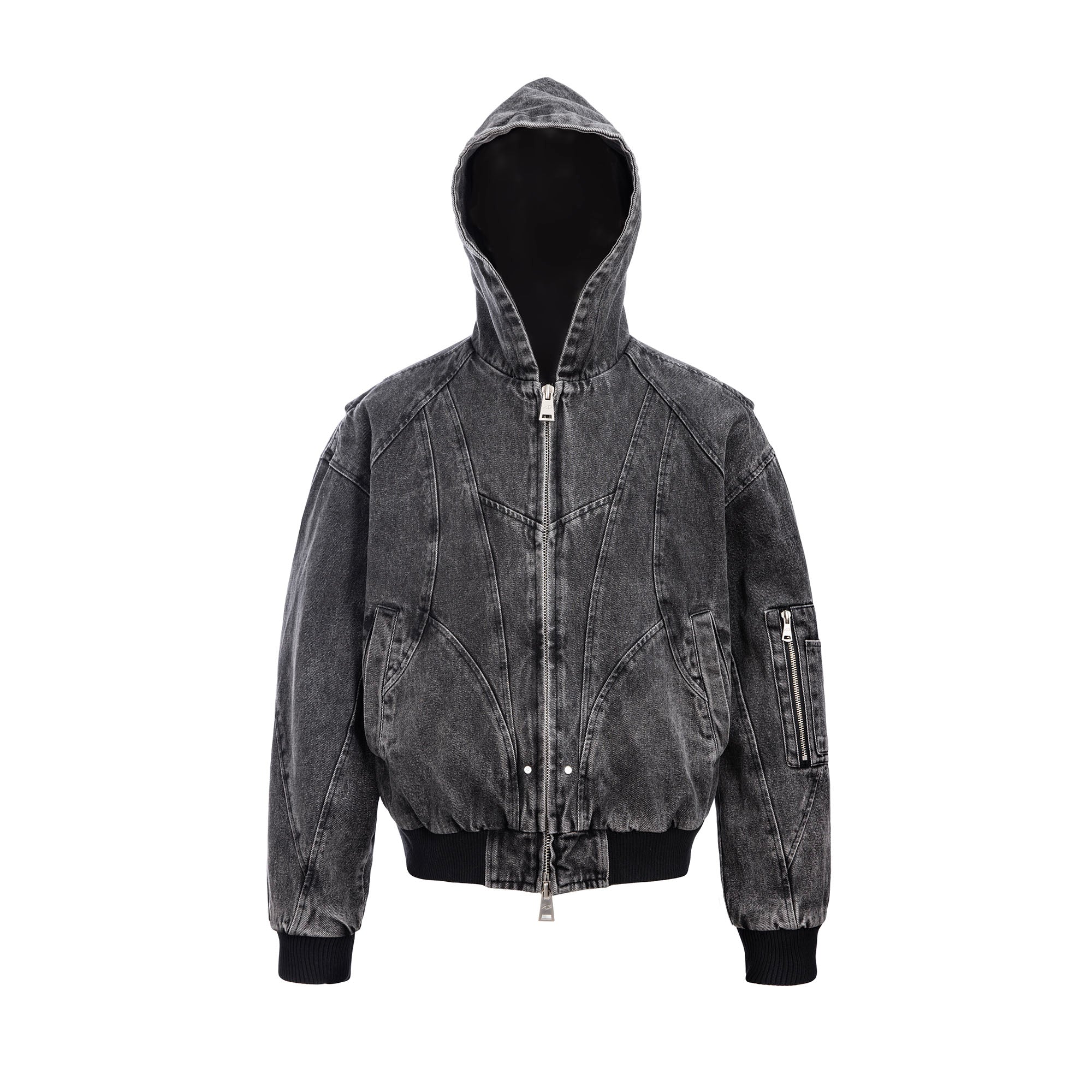 CATSSTAC Deconstructed Paneled Washed Hooded Jacket, premium urban and streetwear designers apparel on PROJECTISR.com, CATSSTAC