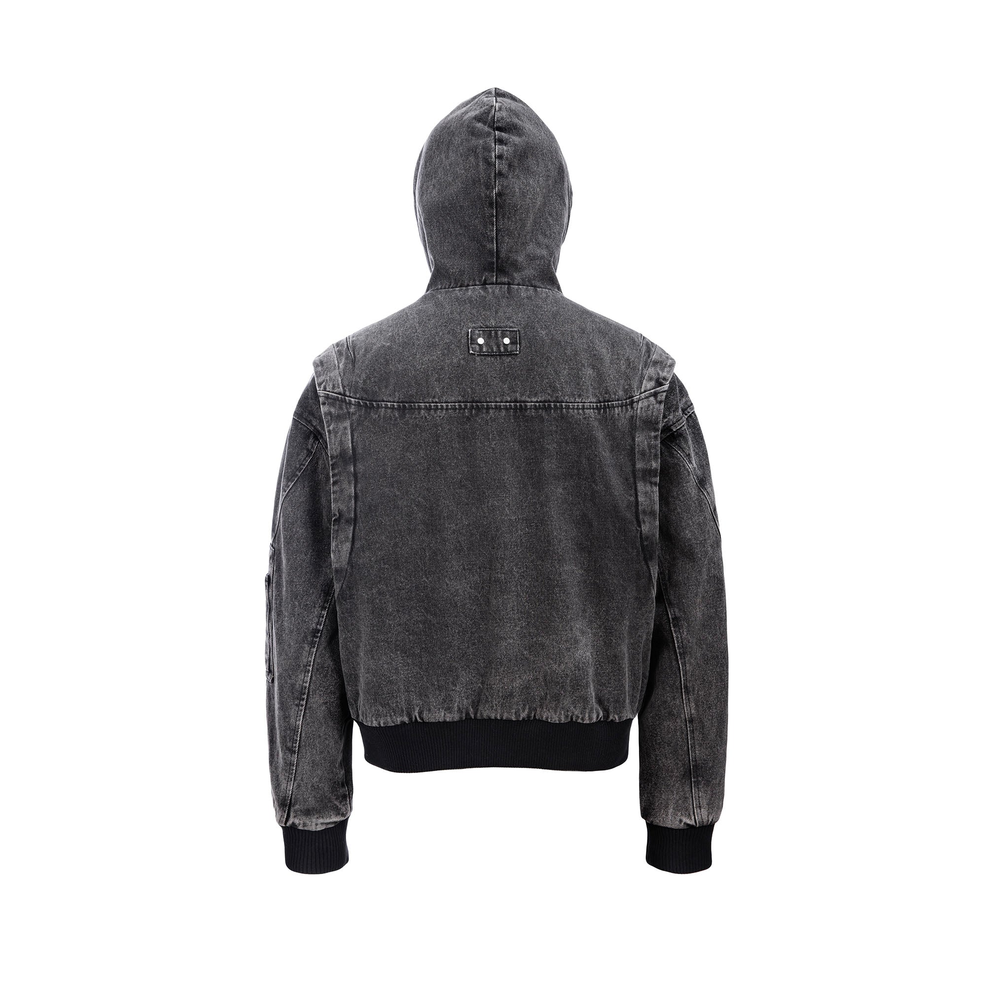 CATSSTAC Deconstructed Paneled Washed Hooded Jacket, premium urban and streetwear designers apparel on PROJECTISR.com, CATSSTAC