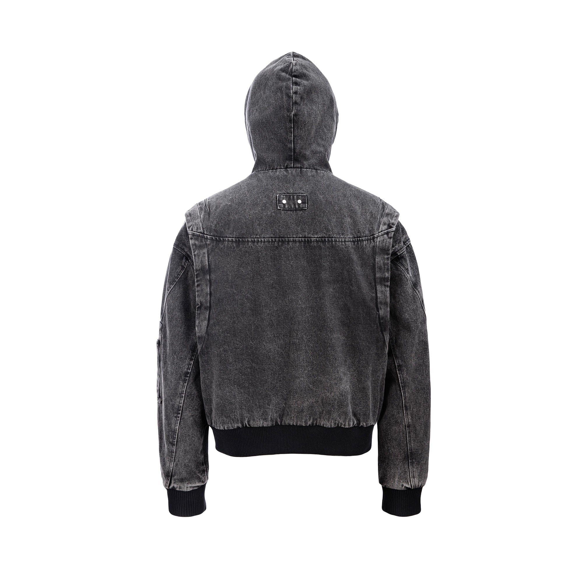 CATSSTAC Deconstructed Paneled Washed Hooded Jacket, premium urban and streetwear designers apparel on PROJECTISR.com, CATSSTAC