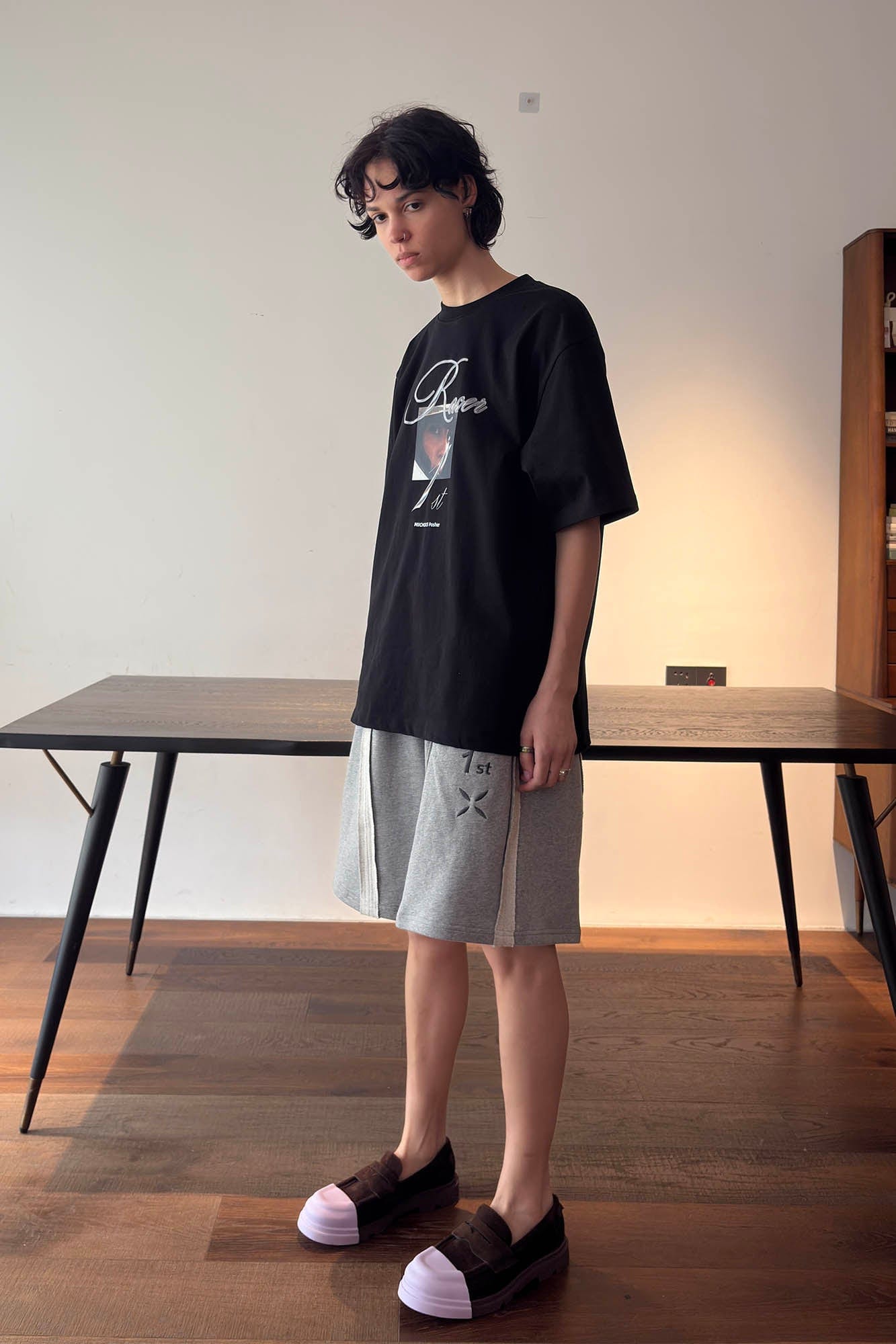 MIICHOUS Frayed Spliced Elastic Shorts, premium urban and streetwear designers apparel on PROJECTISR.com, Miichous