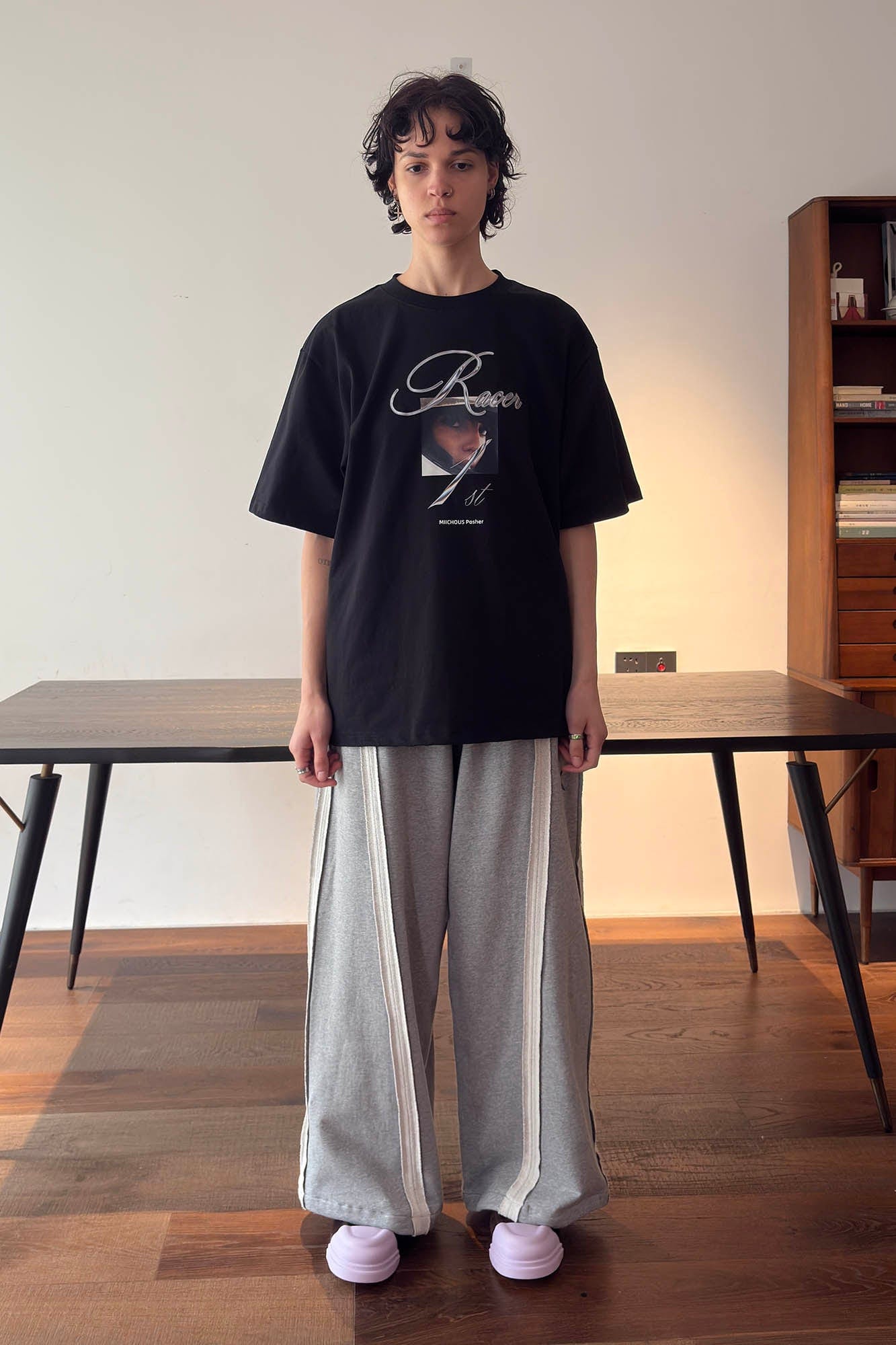 MIICHOUS Frayed Spliced Elastic Pants, premium urban and streetwear designers apparel on PROJECTISR.com, Miichous