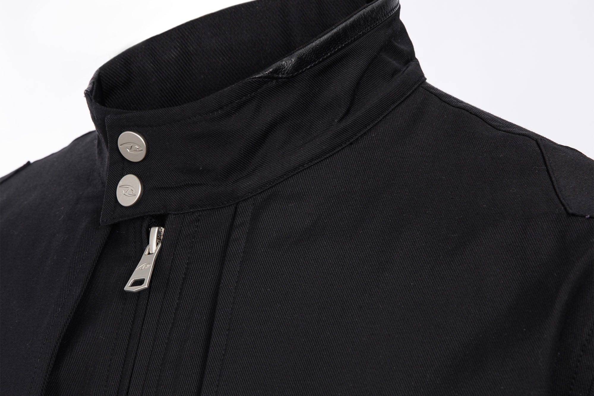 CATSSTAC Leather Panel Stand Collar Jacket, premium urban and streetwear designers apparel on PROJECTISR.com, CATSSTAC