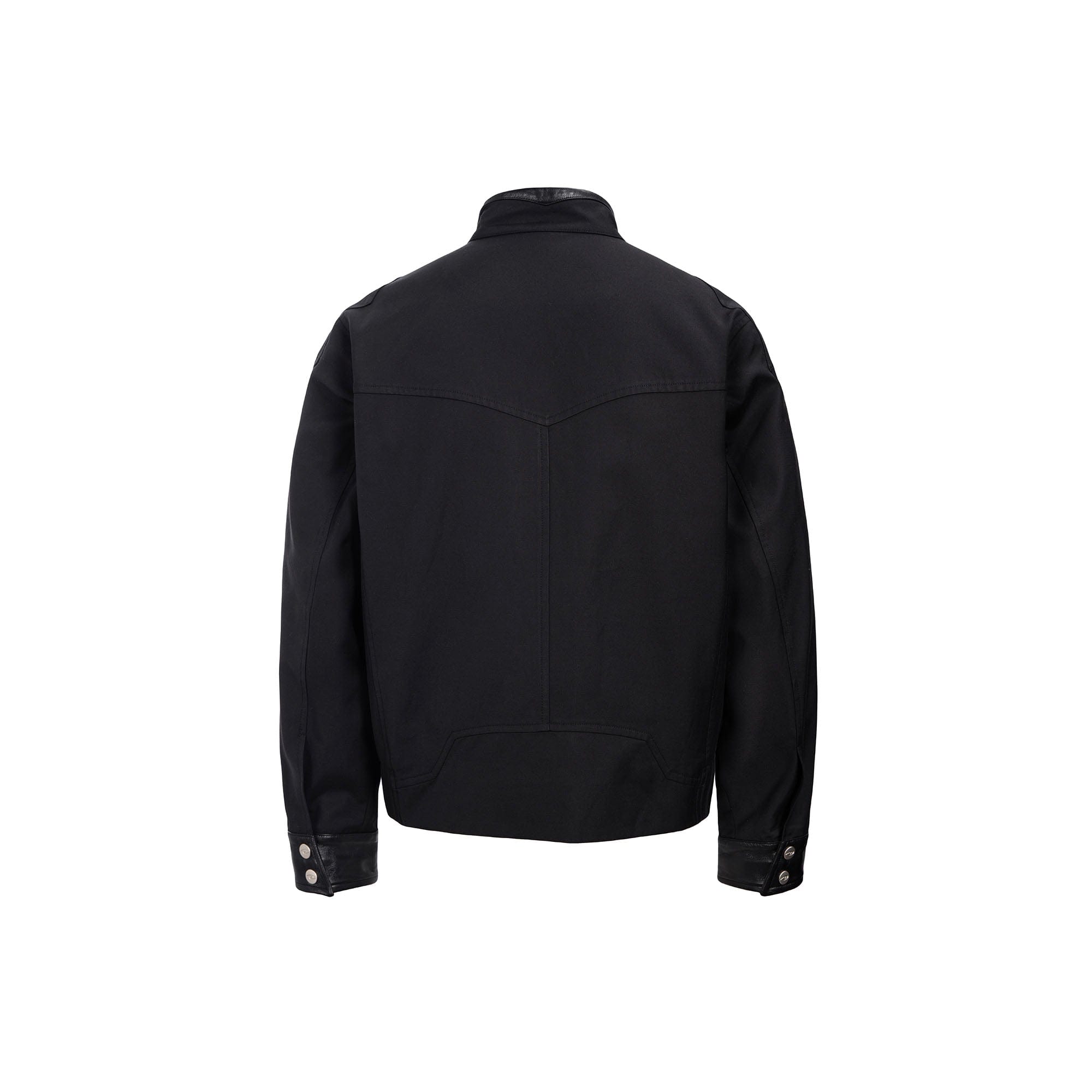 CATSSTAC Leather Panel Stand Collar Jacket, premium urban and streetwear designers apparel on PROJECTISR.com, CATSSTAC