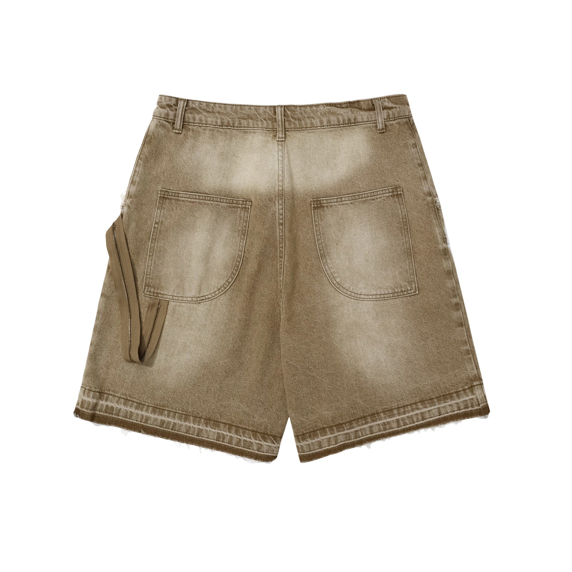 OVDY Retro Faded Spliced Raw Edge Shorts, premium urban and streetwear designers apparel on PROJECTISR.com, OVDY
