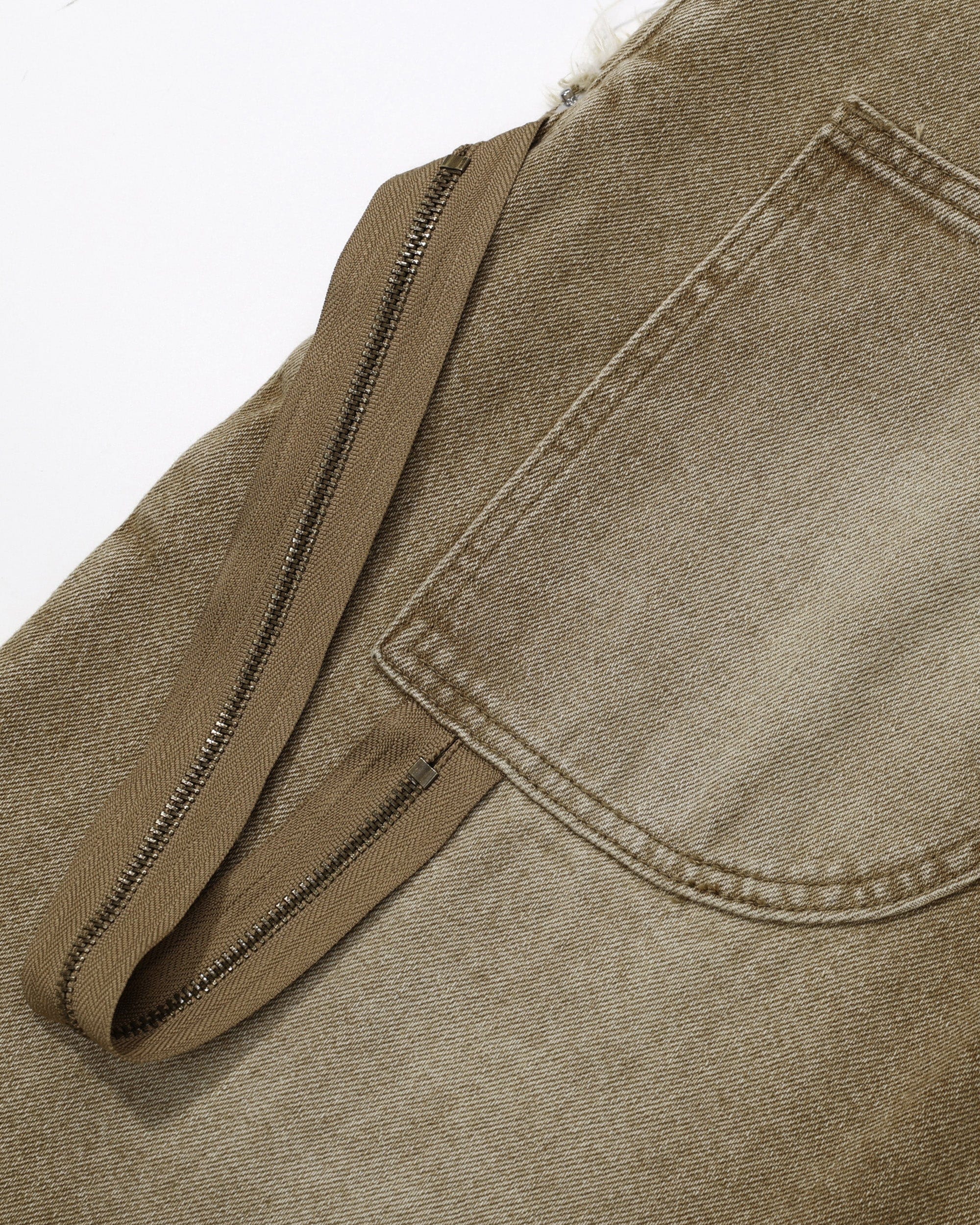 OVDY Retro Faded Spliced Raw Edge Shorts, premium urban and streetwear designers apparel on PROJECTISR.com, OVDY