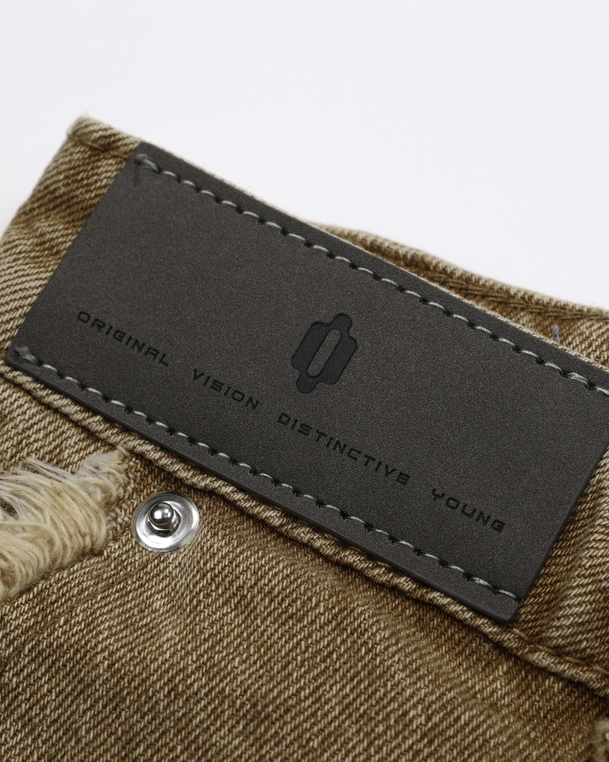 OVDY Retro Faded Spliced Raw Edge Shorts, premium urban and streetwear designers apparel on PROJECTISR.com, OVDY