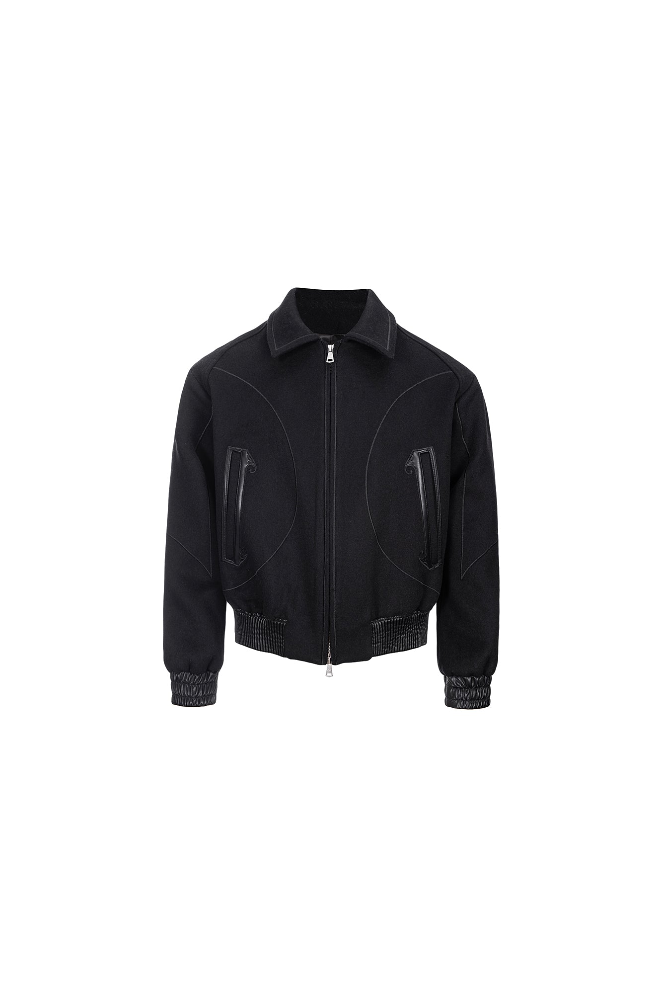 CATSSTAC Topstitch Ornate Pocket Wool-Blend Jacket