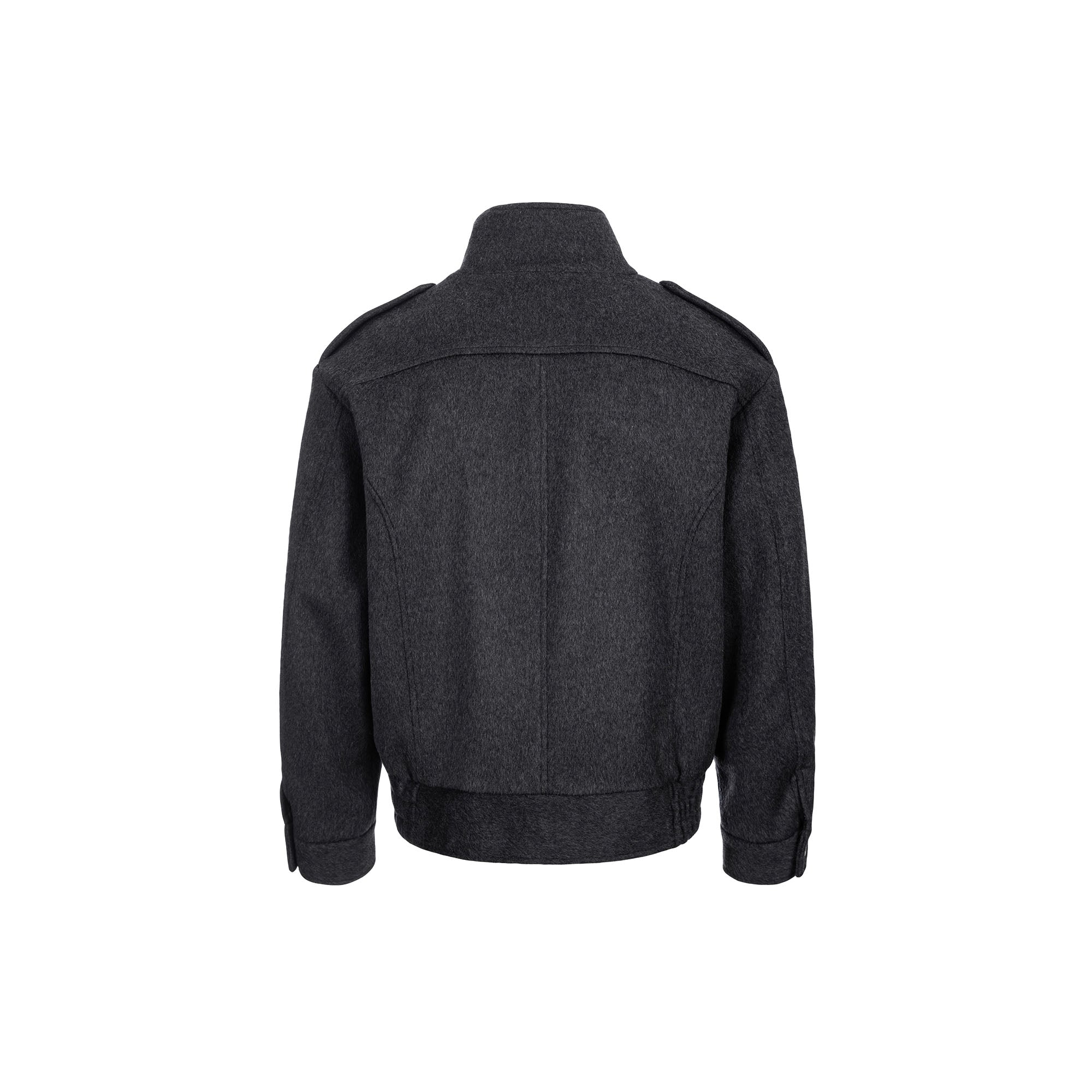 CATSSTAC Asymmetric Placket Flap Pockets Jacket