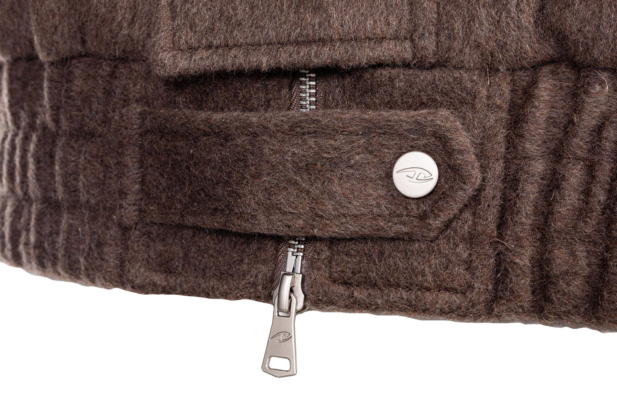 CATSSTAC Asymmetric Placket Flap Pockets Jacket