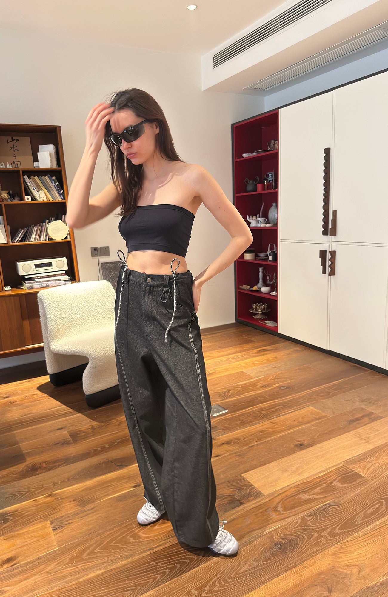 MIICHOUS Drawstring Embroidered Raw Denim, premium urban and streetwear designers apparel on PROJECTISR.com, MIICHOUS