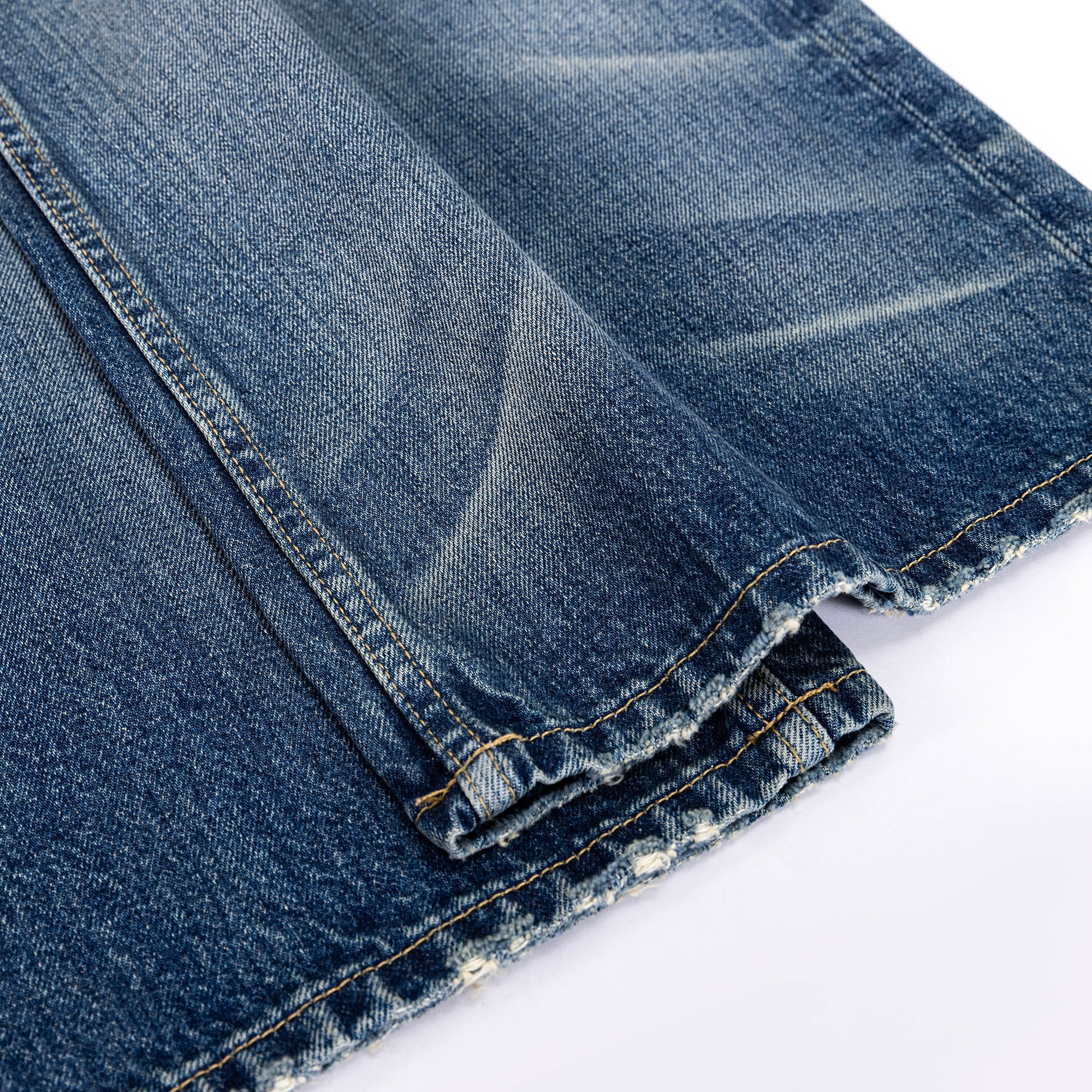 CATSSTAC Whisker Washed Button-Up Jeans
