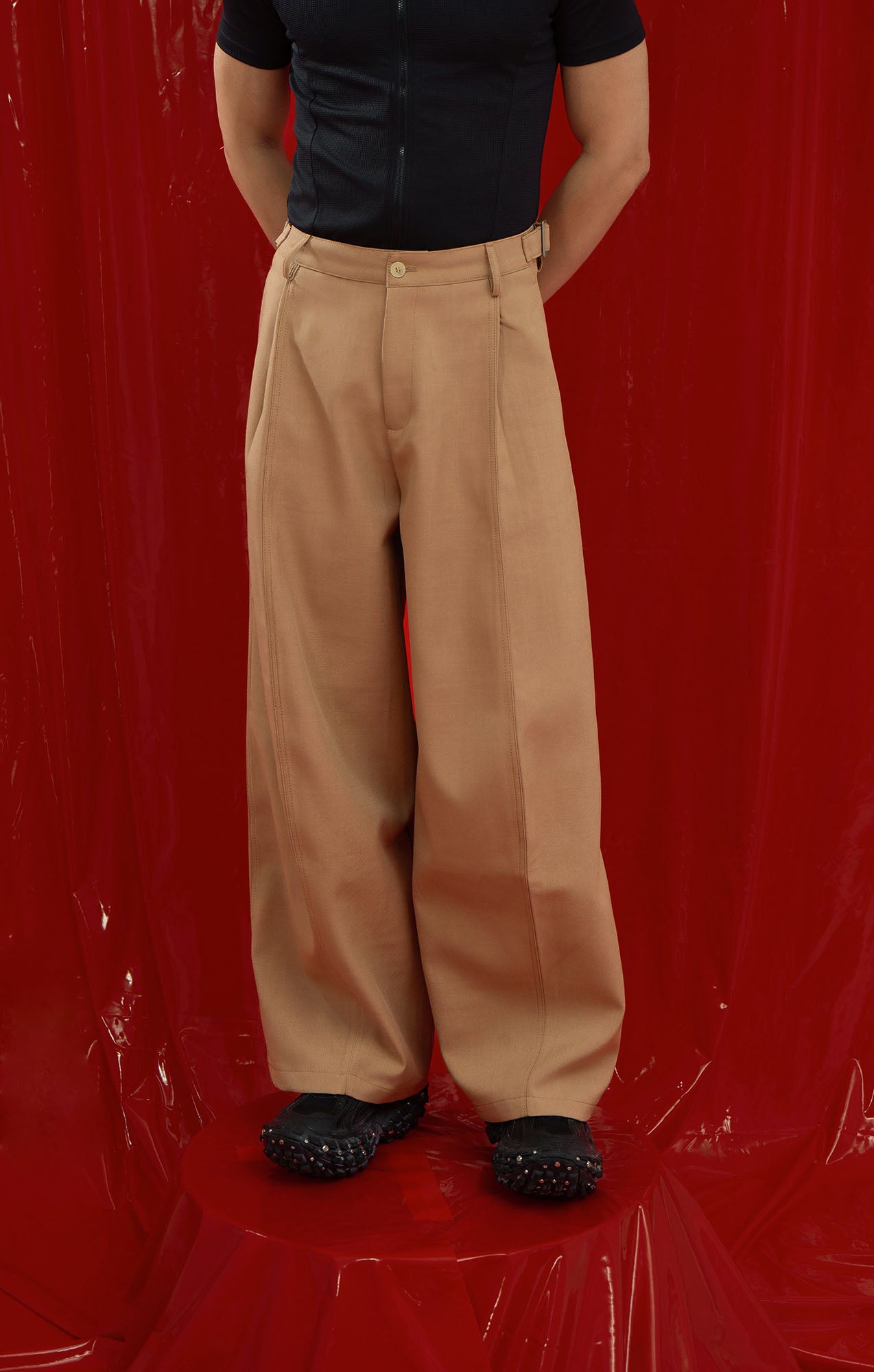 CLP Classic Pleats Oversized Pants, premium urban and streetwear designers apparel on PROJECTISR.com, CLP